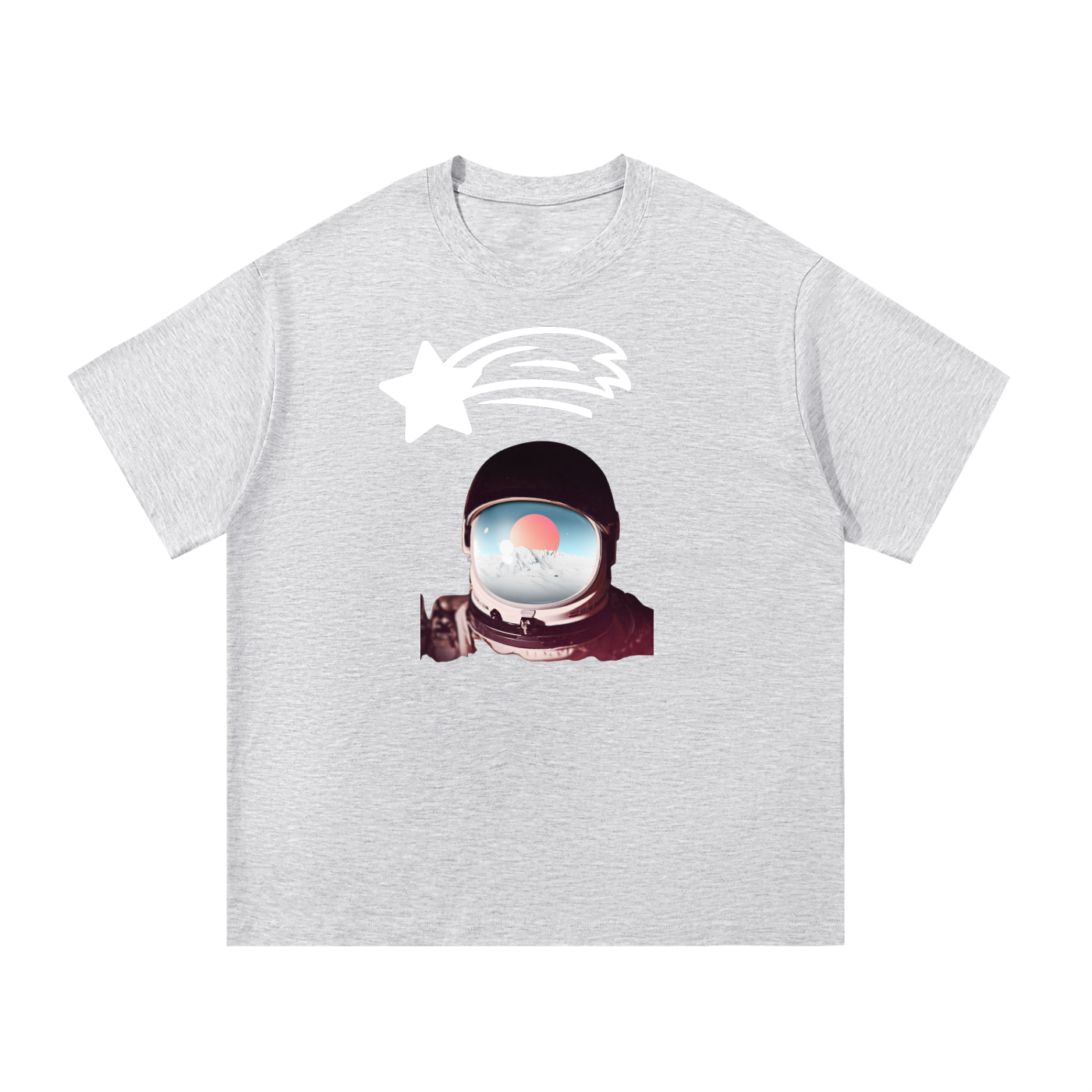 MountainStarGalaxy Unisex Essential Cotton Shirt White Gray