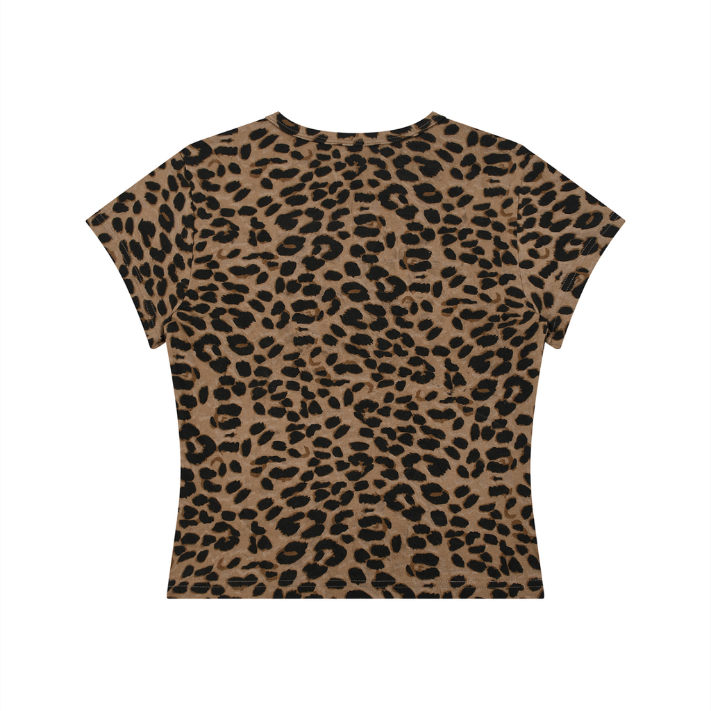MountainStarGalaxy Women’s Leopard Print Crop T-Shirt
