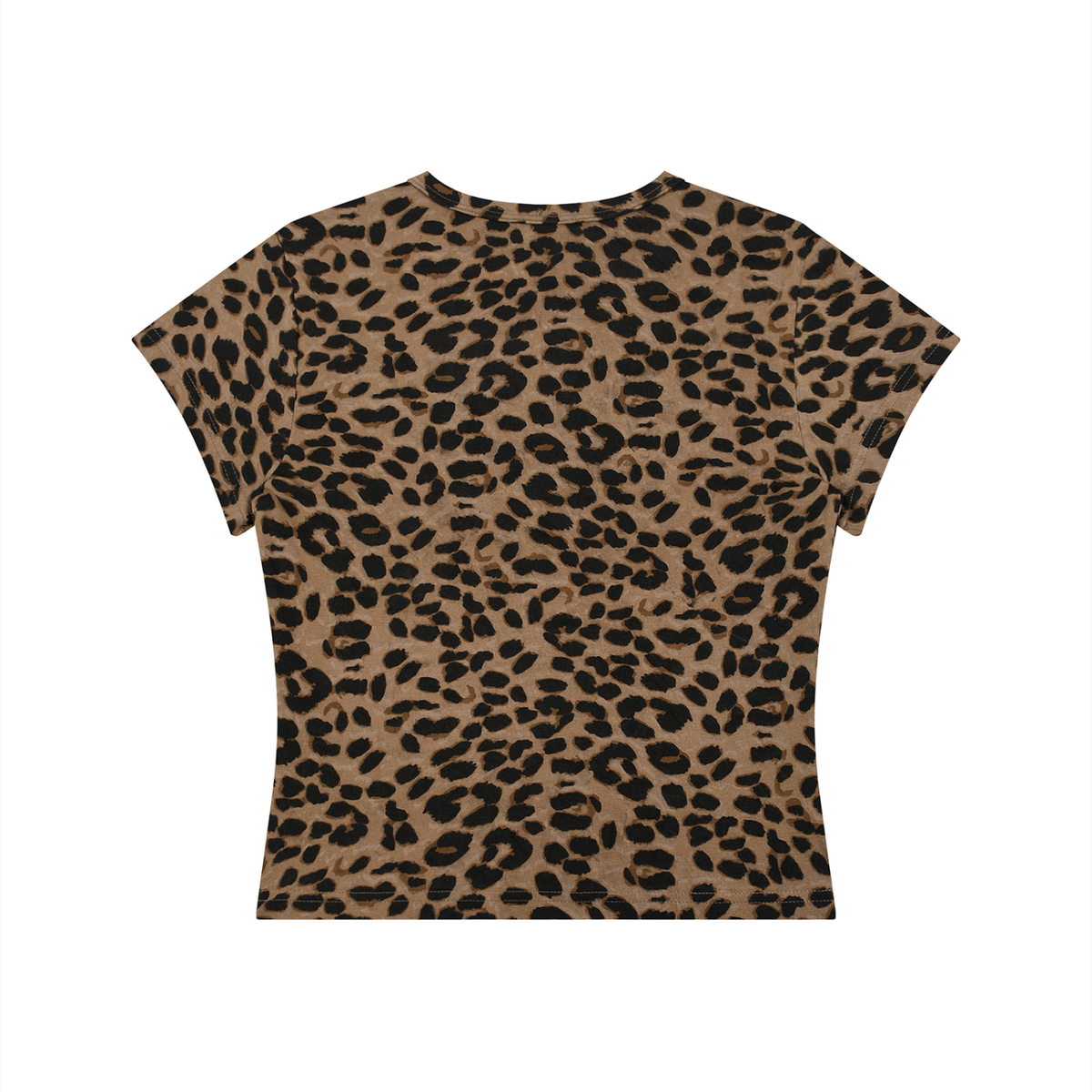 MountainStarGalaxy Women’s Leopard Print Crop T-Shirt