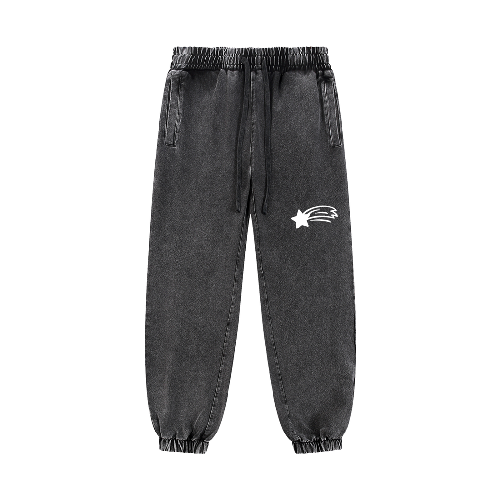 MountainStarGalaxy Unisex Snow Wash Jogged Sweatpants Black