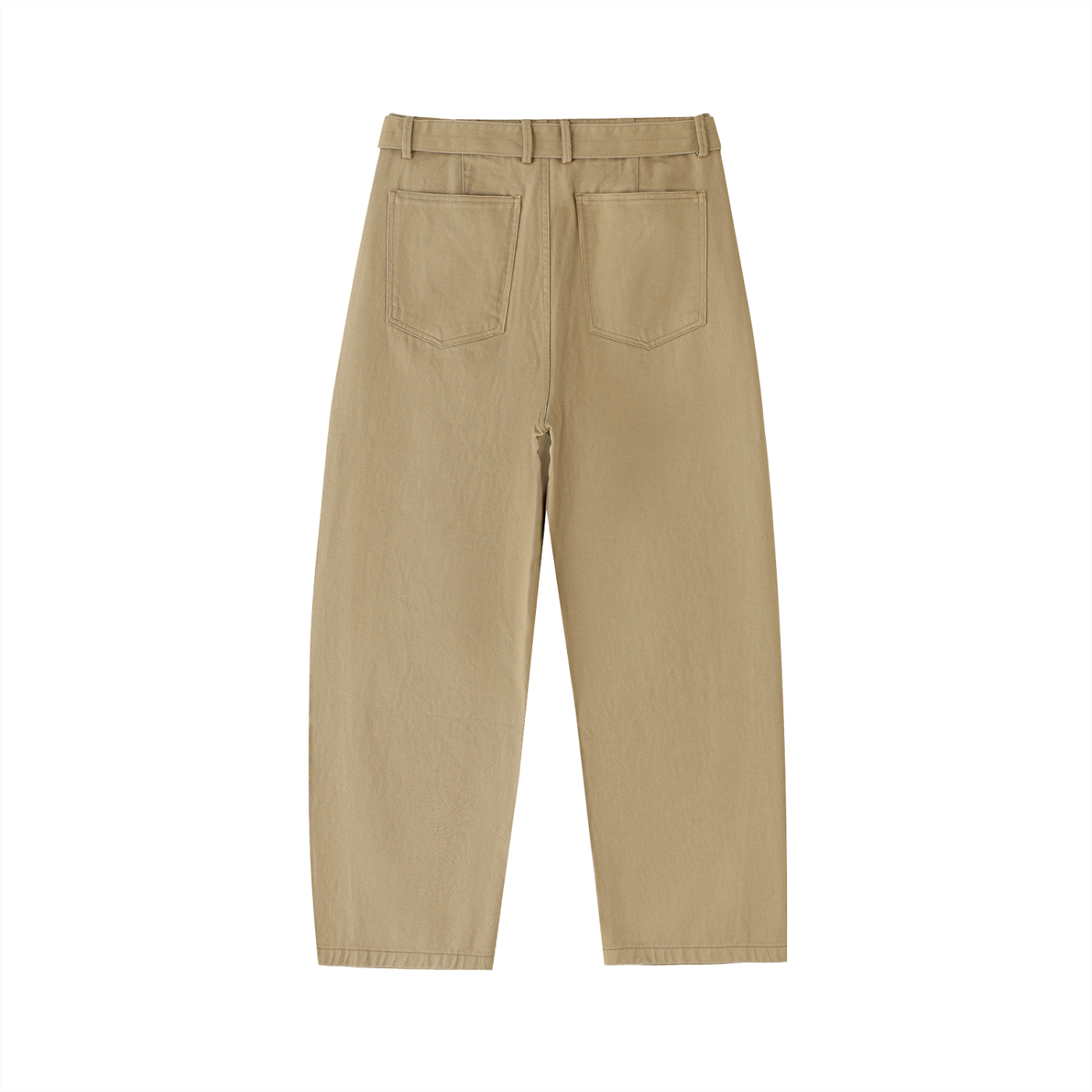 MountainStarGalaxy Women’s Belted Barrel-leg Chino Pants