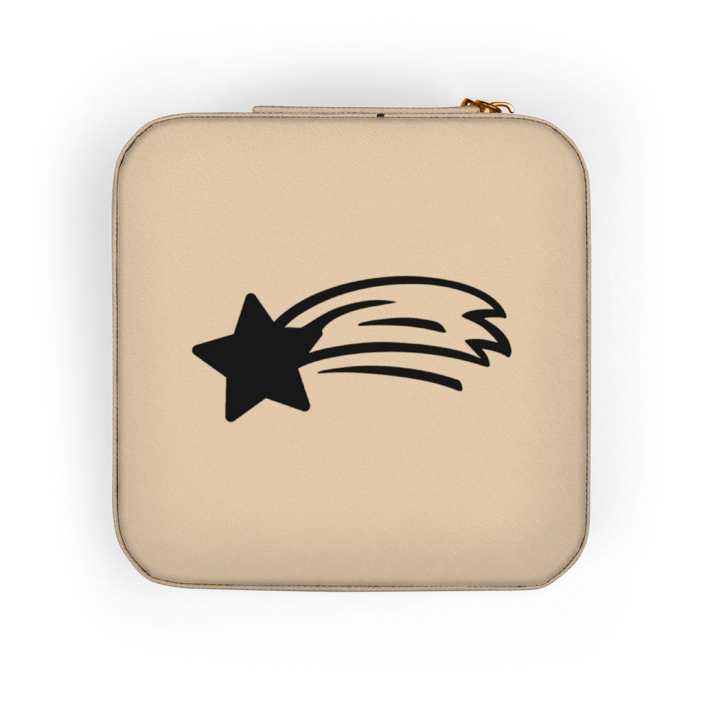 MountainStarGalaxy Travel Jewelry Case - Compact Pink Travel Jewelry Organizer with Ring Slots & Compartments