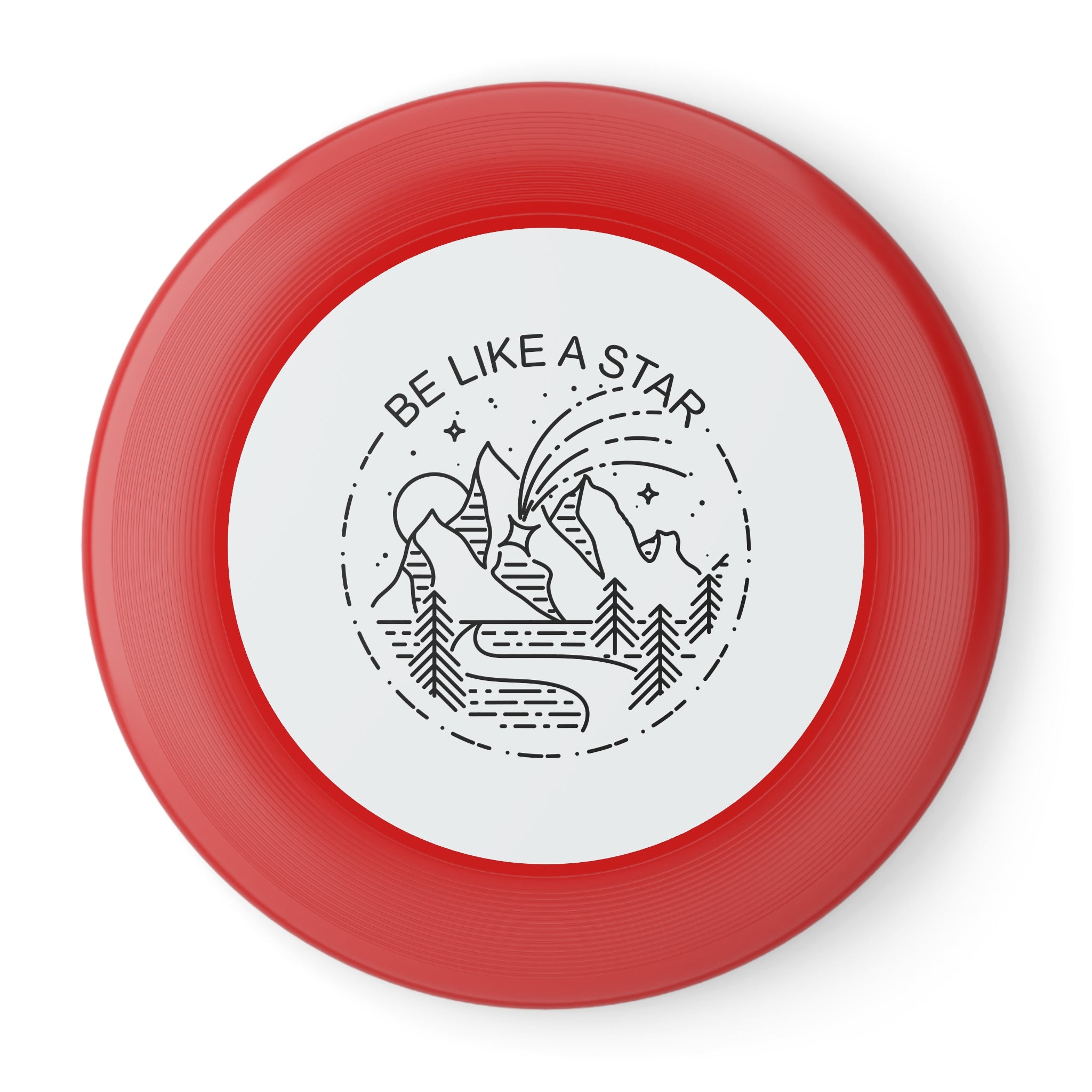 MountainStarGalaxy Frisbee — 'Be Like A Star' Throw Disc Red 10.9"