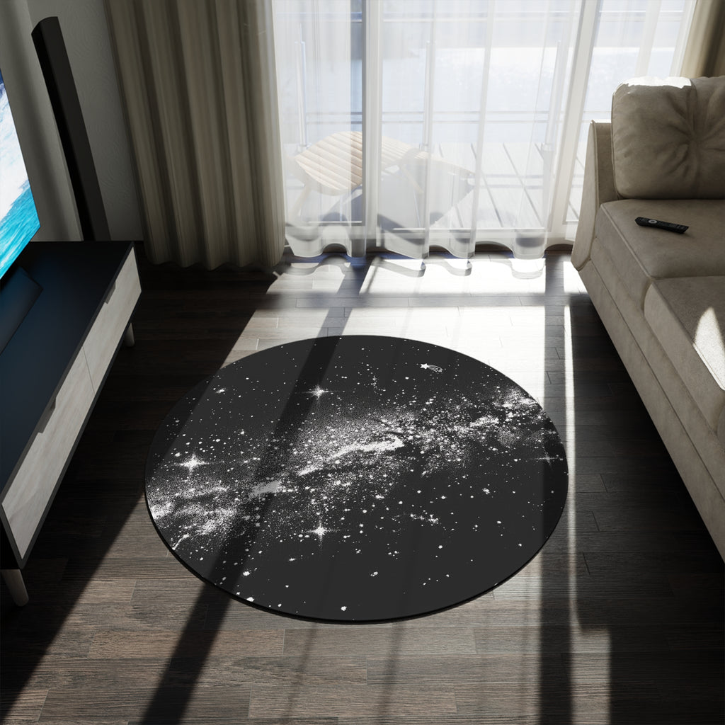 MountainStarGalaxy Starfield Round Rug 60" × 60"
