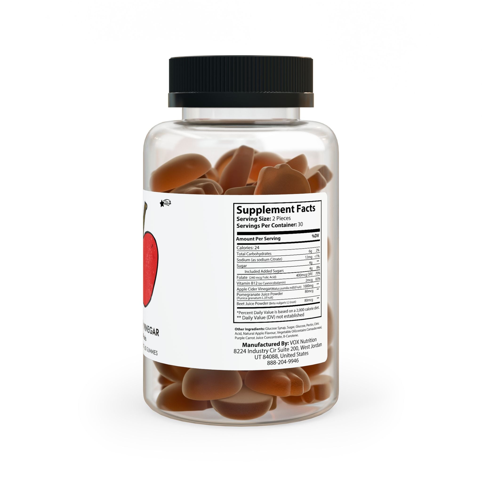 MountainStarGalaxy Apple Cider Vinegar Gummies (60 Gummies)