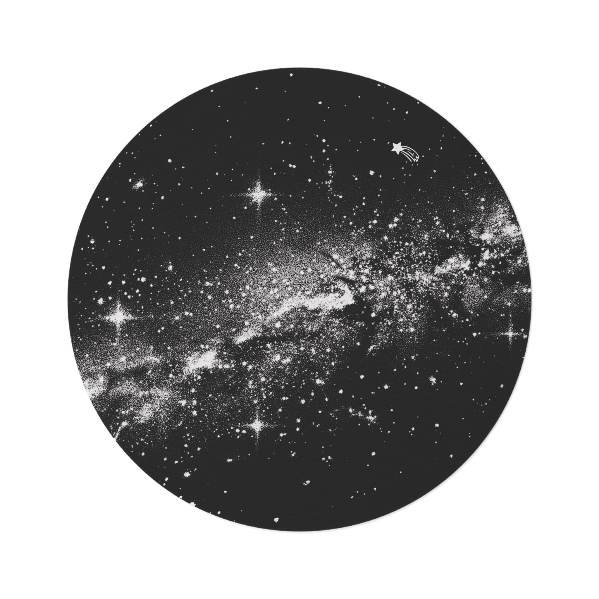 MountainStarGalaxy Starfield Round Rug 60" × 60"
