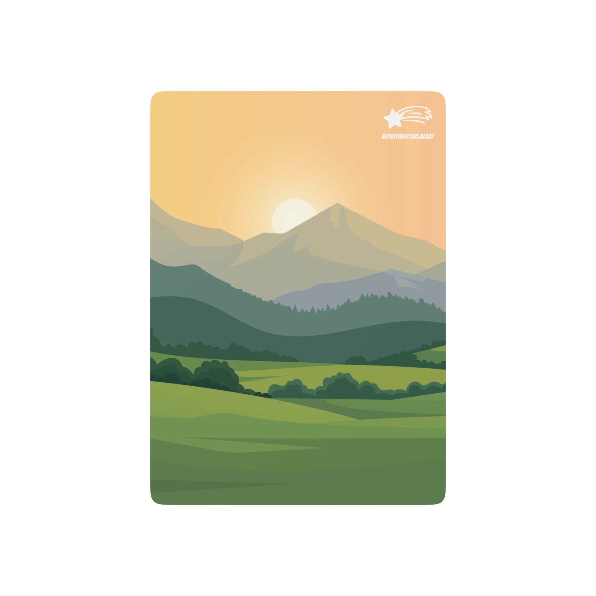 MountainStarGalaxy Sunrise Poker Playing Cards — Scenic Back Design, Classic Ace of Spades 2.5" x 3.5" White Semi Glossy
