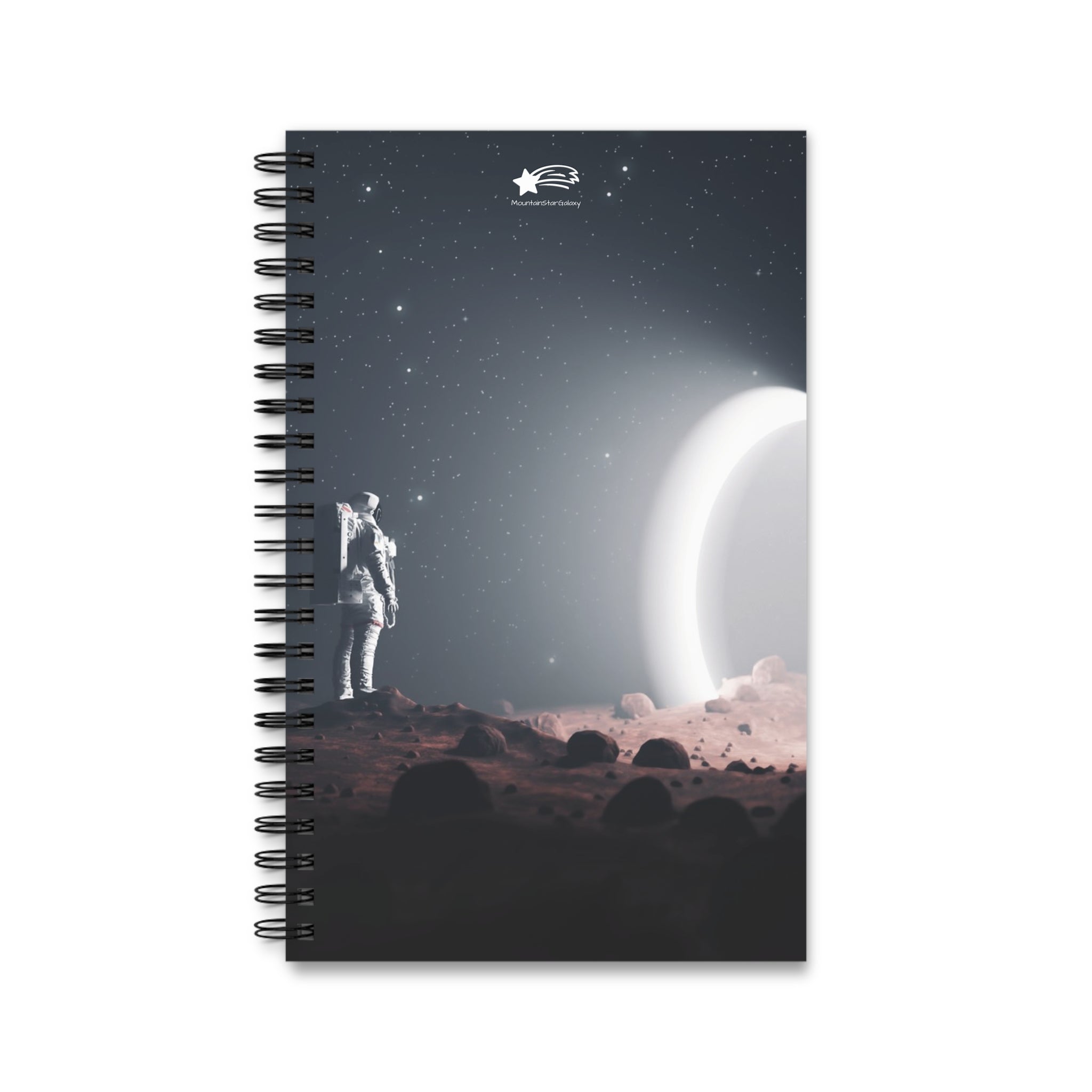 MountainStarGalaxy Astronaut Portal Spiral Journal — Space-Themed Notebook for Dreamers & Writers Blank One Size