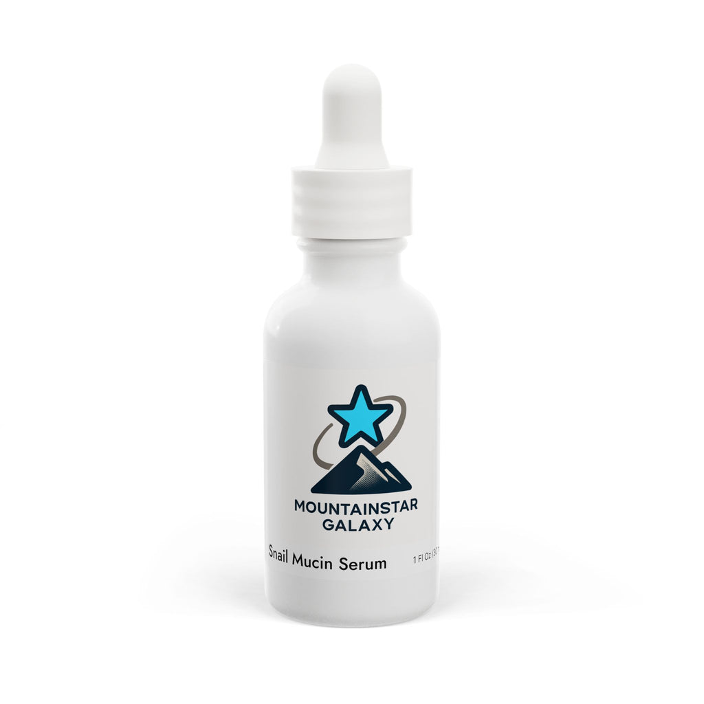 MountainStarGalaxy Snail Mucin Facial Serum, 1oz 1oz White glass bottle + dropper