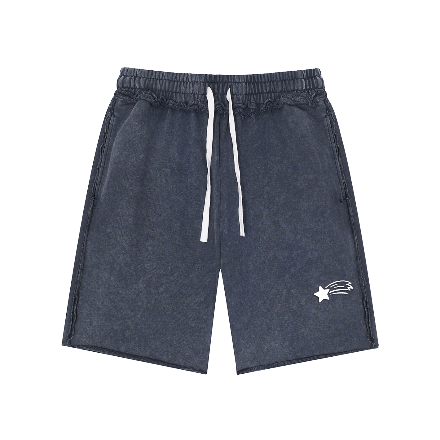 MountainStarGalaxy Mineral Wash Raw Edge Shorts