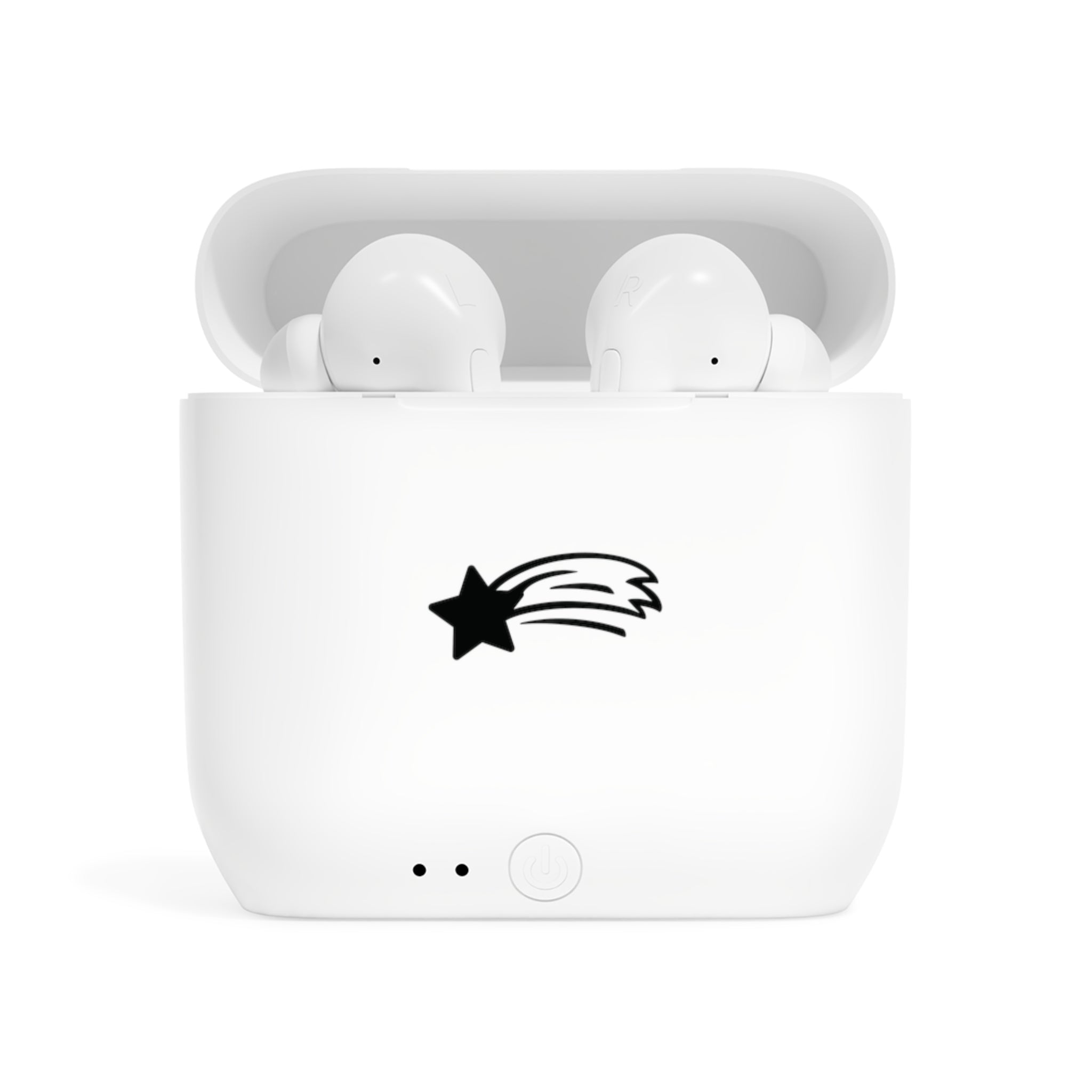 MountainStarGalaxy Wireless Earbuds With Case with Sunset Mountain Landscape Design White One size