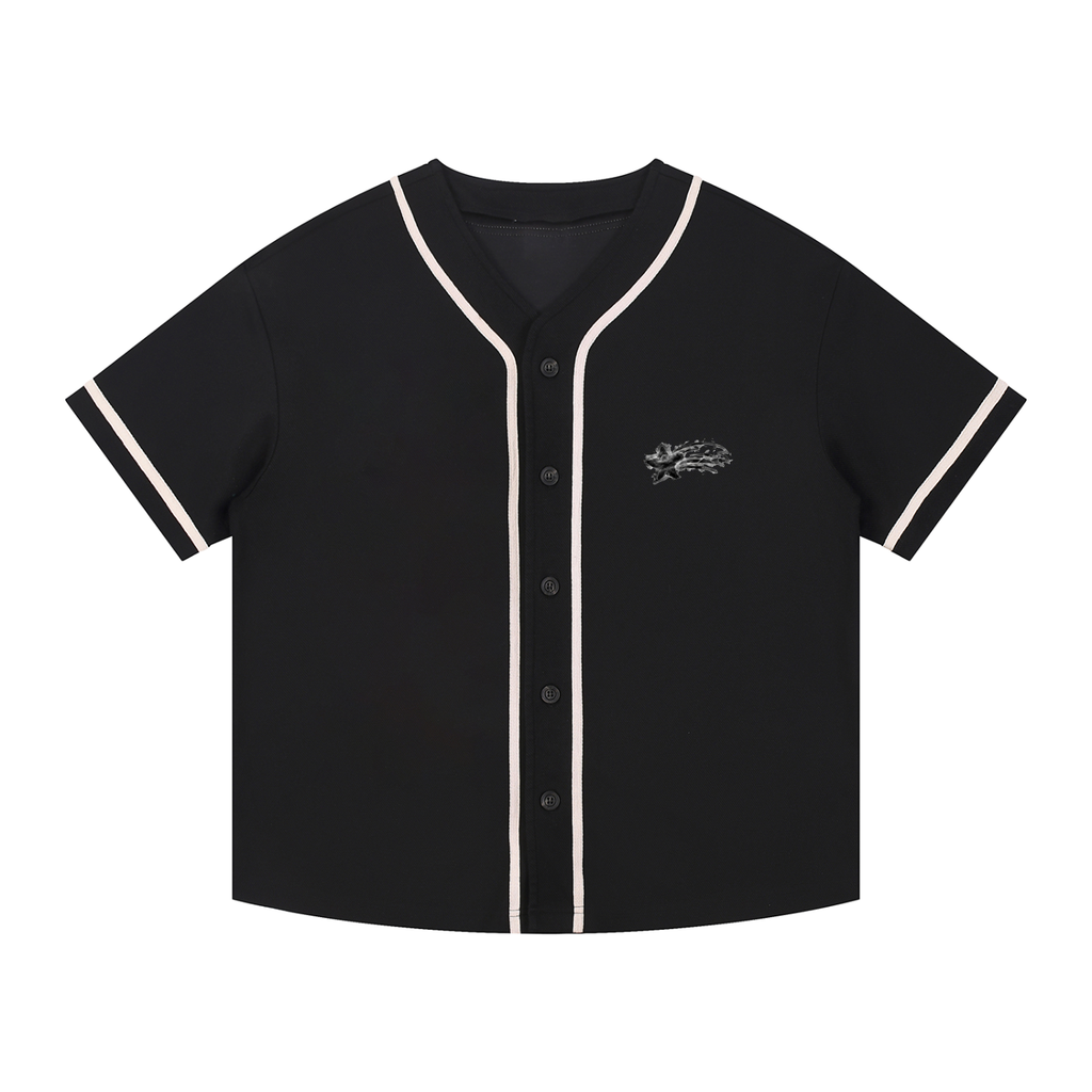 MountainStarGalaxy Contrast Piped Button-Up Jersey