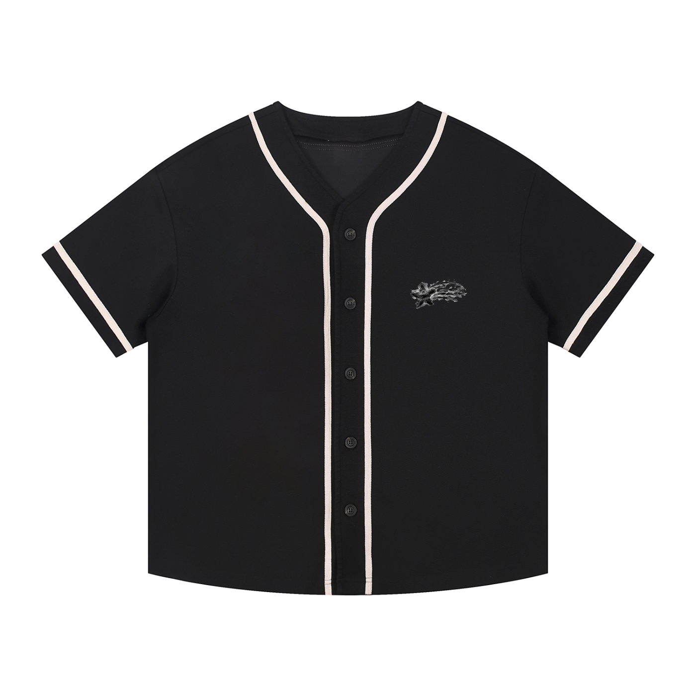MountainStarGalaxy Contrast Piped Button-Up Jersey