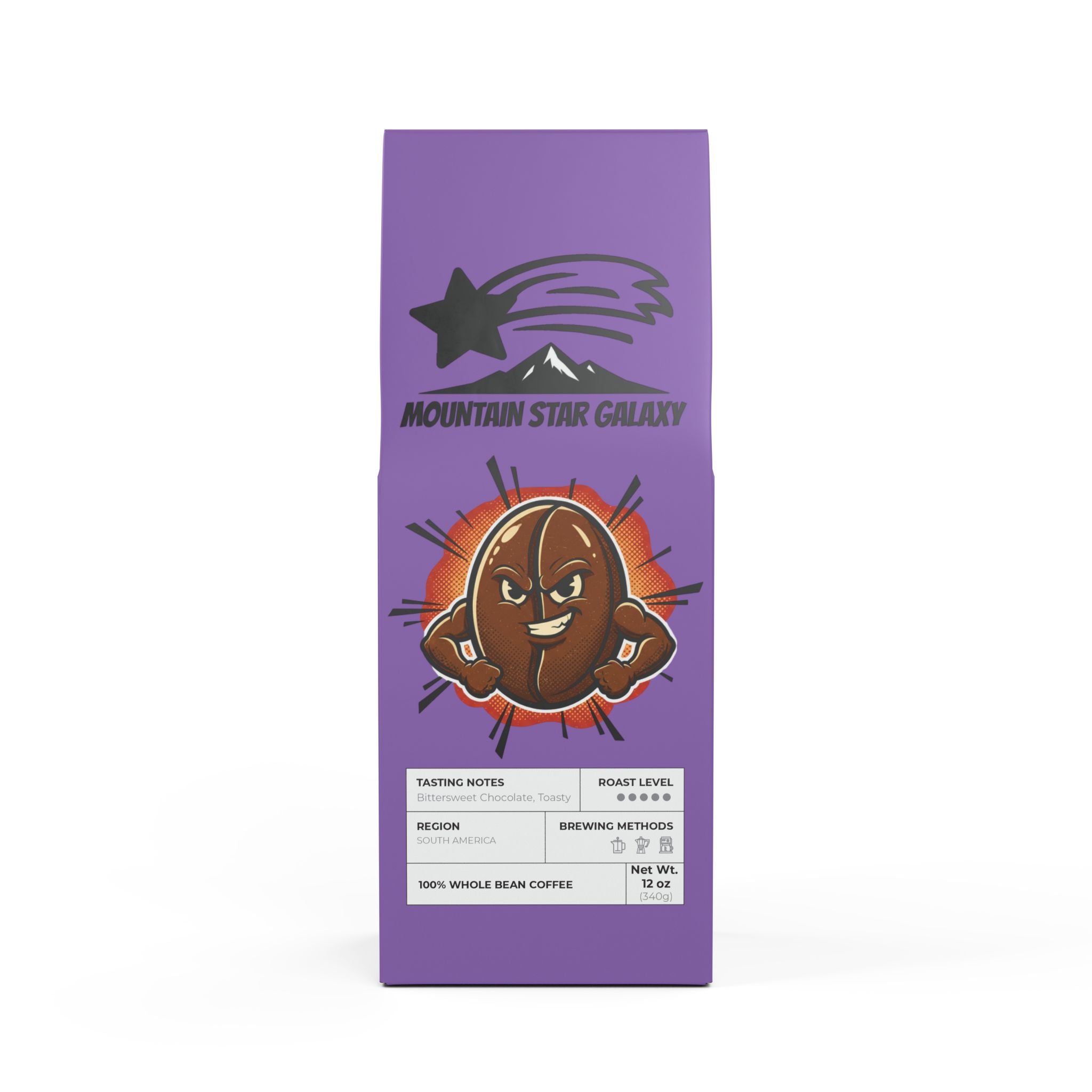 MountainStarGalaxy Bitterroot Coffee Blend (Dark French Roast) Whole Bean 12oz