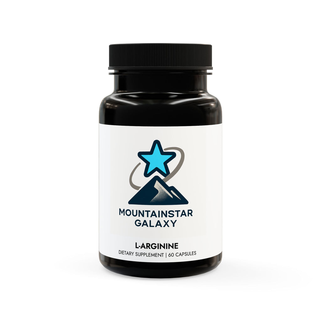 MountsinStarGalaxy L-Arginine Supplement (60 Capsules) Black bottle + cap Unflavored 60 Vegetable capsules