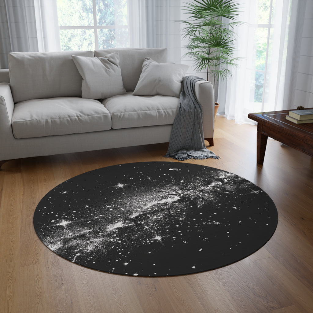 MountainStarGalaxy Starfield Round Rug 60" × 60"