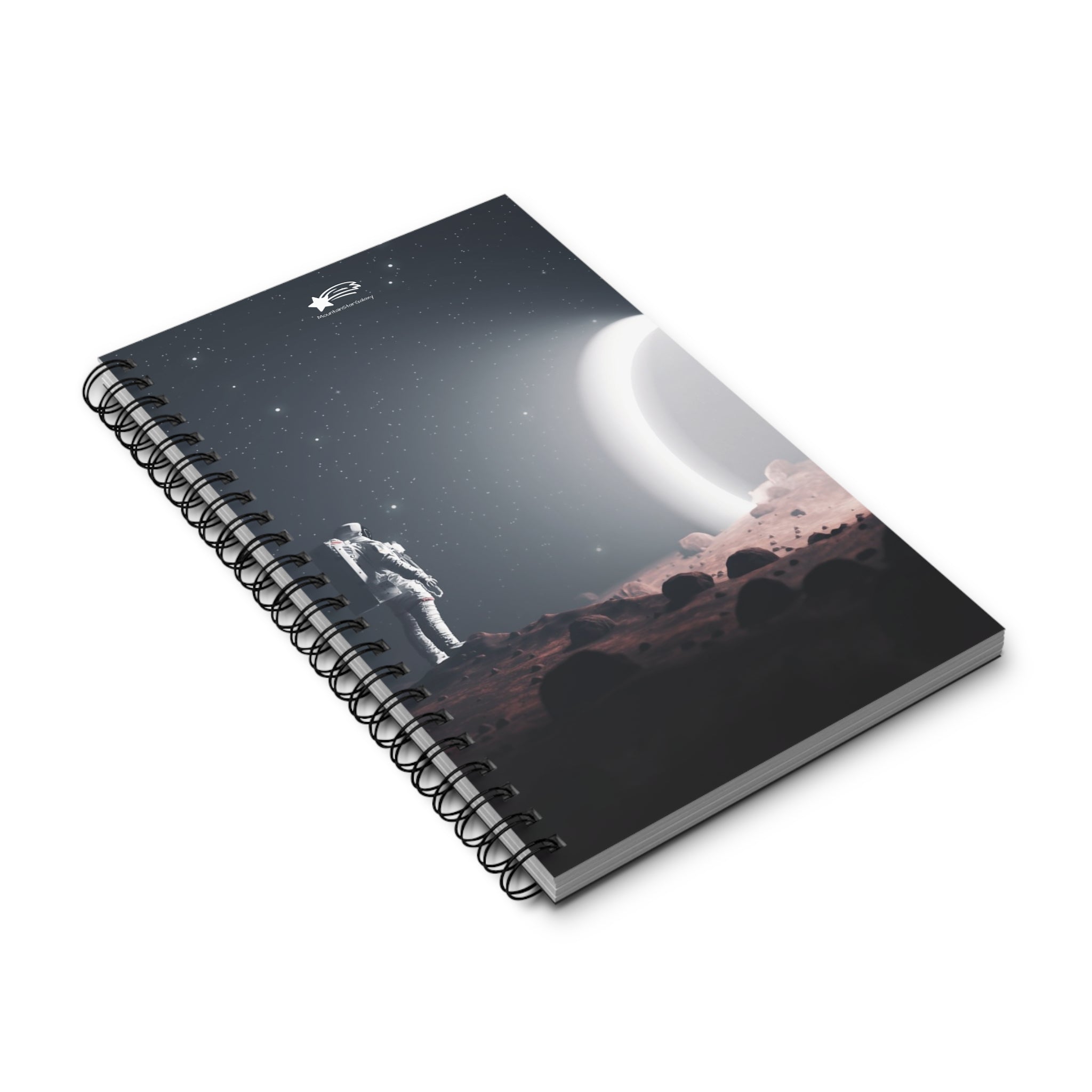 MountainStarGalaxy Astronaut Portal Spiral Journal — Space-Themed Notebook for Dreamers & Writers Blank One Size