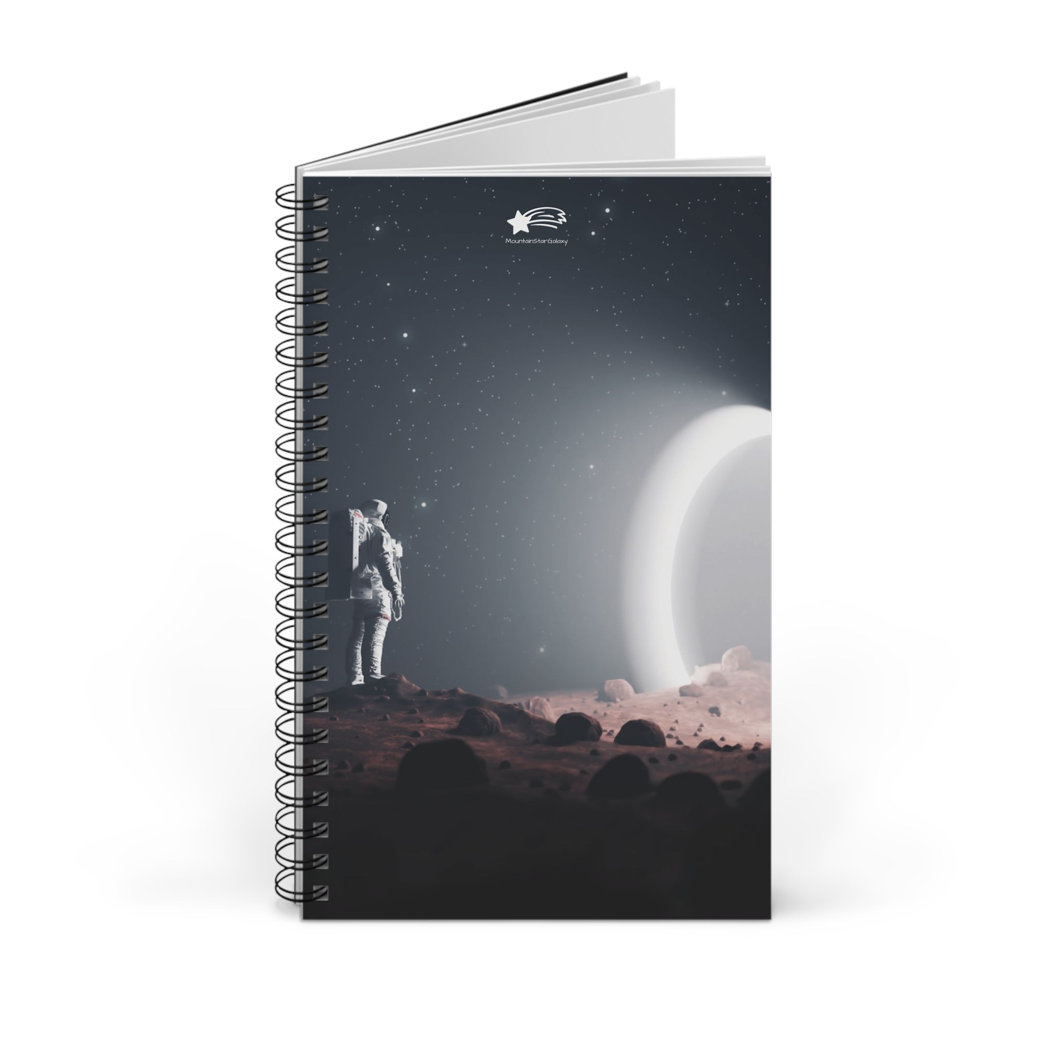 MountainStarGalaxy Astronaut Portal Spiral Journal — Space-Themed Notebook for Dreamers & Writers Blank One Size