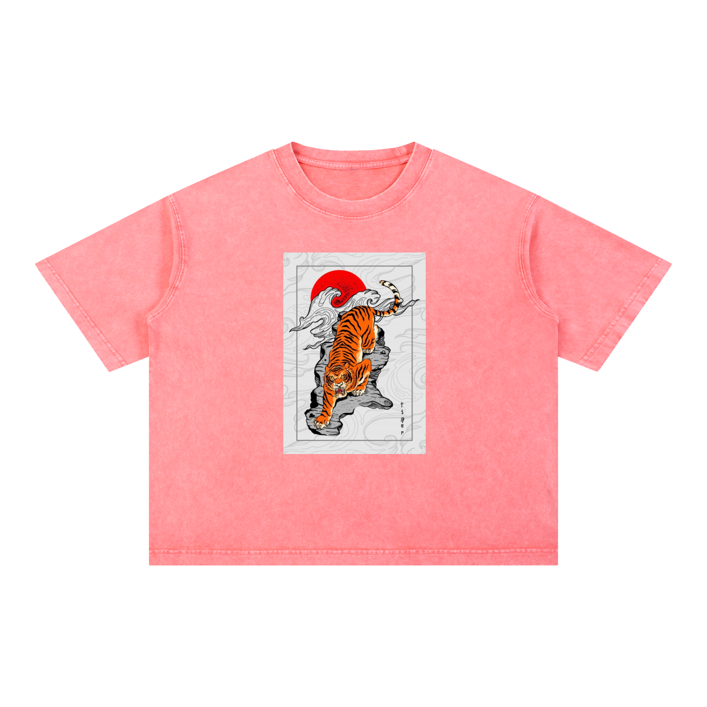 MountainStarGalaxy Mineral Wash Boxy Cotton T-Shirt Pink