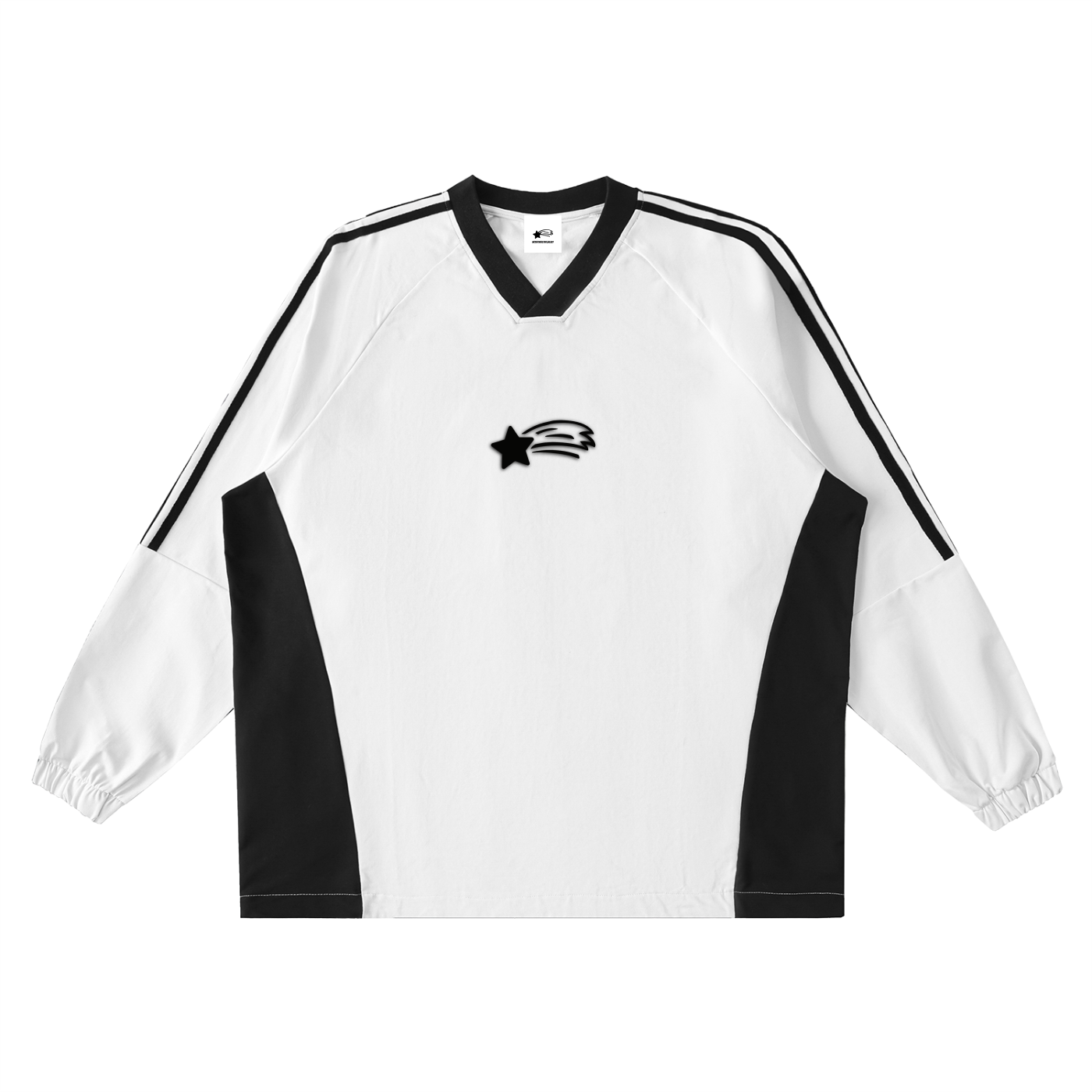 MountainStarGalaxy Unisex Color-Block V-Neck Long-Sleeve T-Shirt