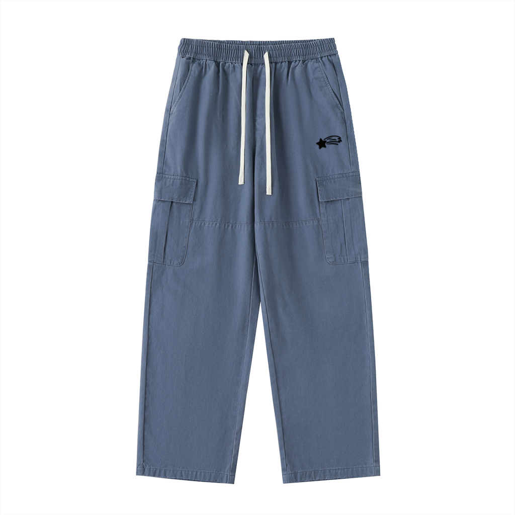 MountainStarGalaxy Men’s Drawstring Waist Straight-Leg Cargo Pants