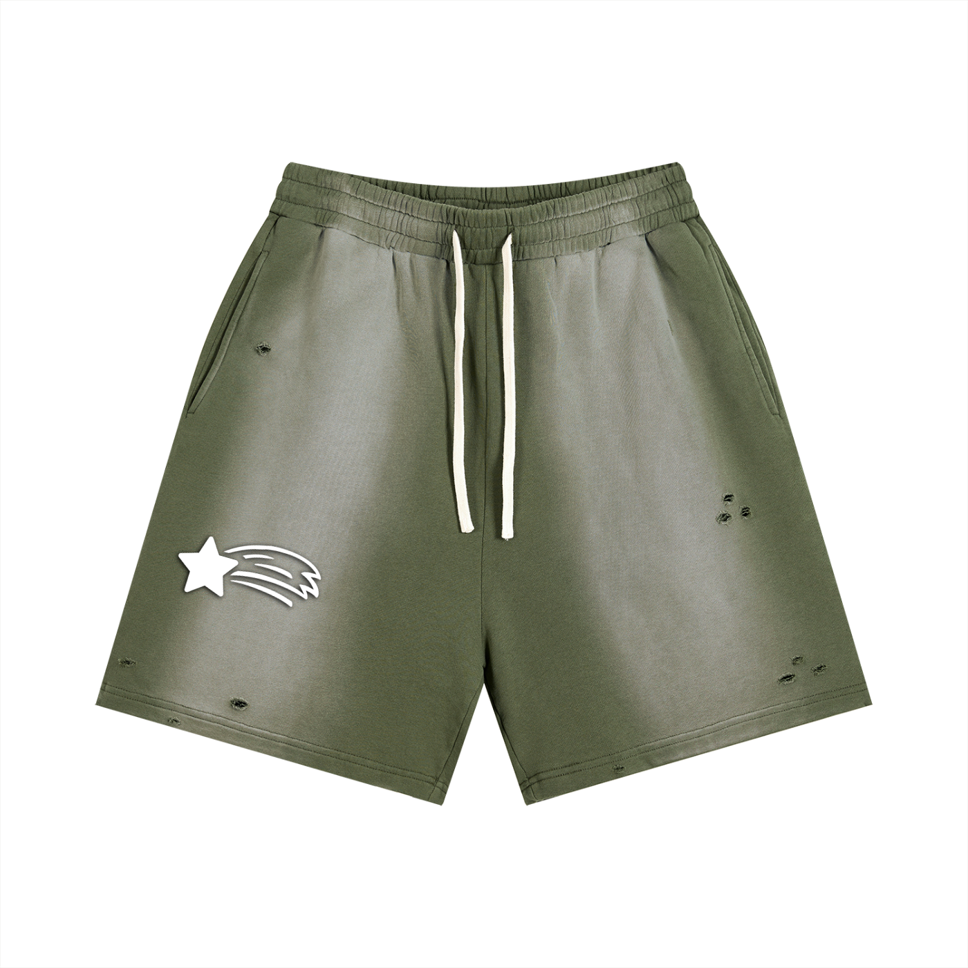 MountainStarGalaxy Sun Fade Distressed Shorts