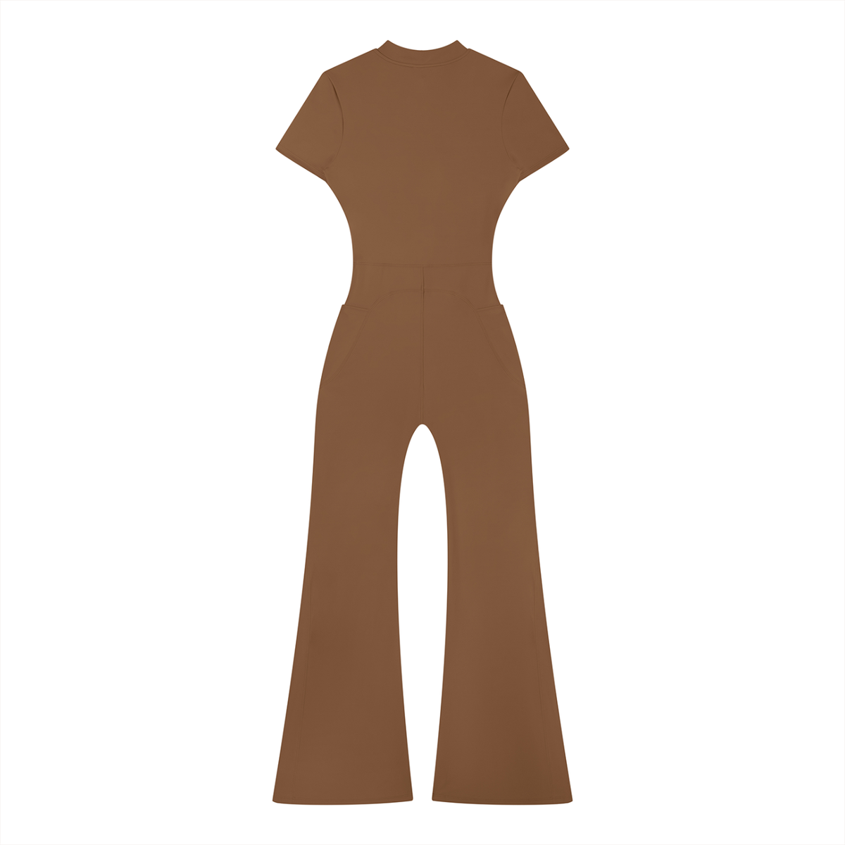 MountainStarGalaxy Women’s Tight Flared Leg Quarter-Zip Jumpsuit