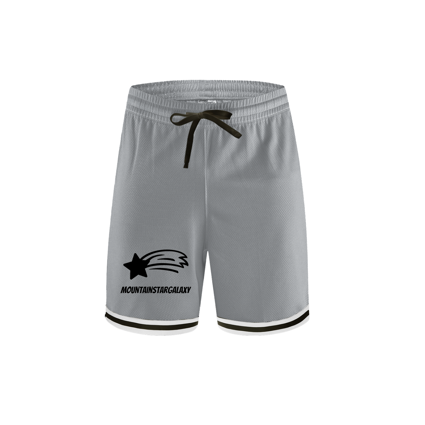 MountainStarGalaxy Men’s Classic Stripe Trim Basketball Shorts Gray