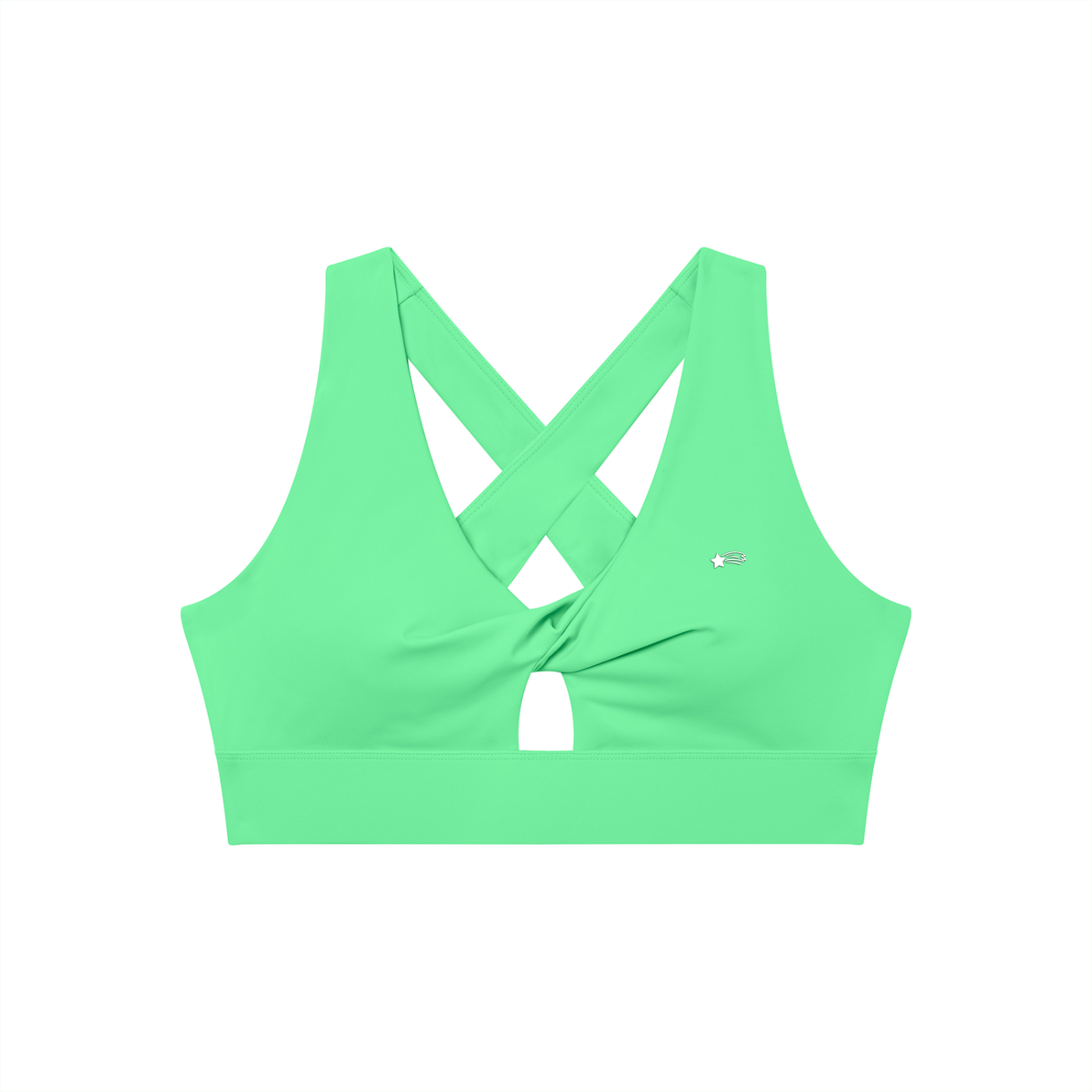 MountainStarGalaxy Women's Twist Front V-Neck Sports Bra