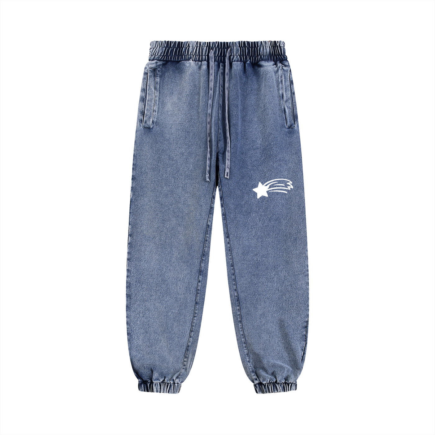 MountainStarGalaxy Unisex Snow Wash Jogged Sweatpants Light Blue