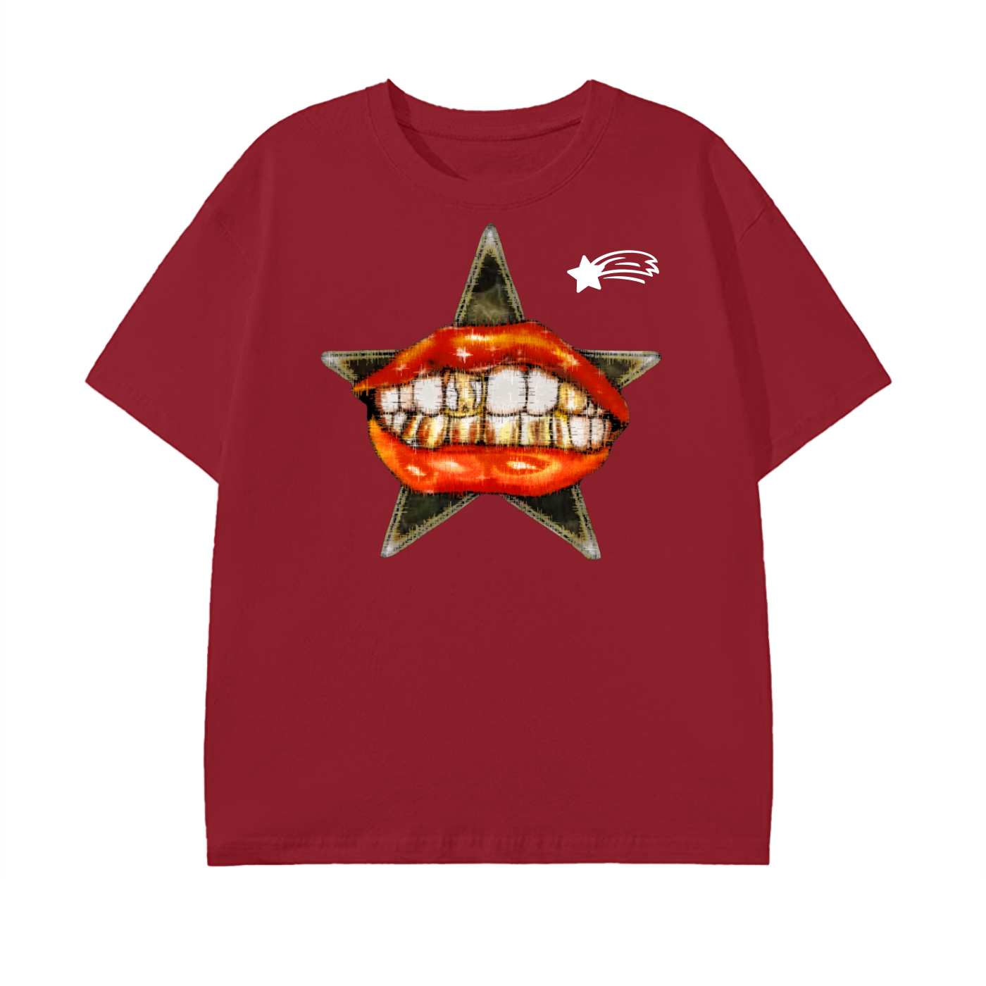 MountainStarGalaxy Pure Cotton Unisex T-Shirt Wine Red