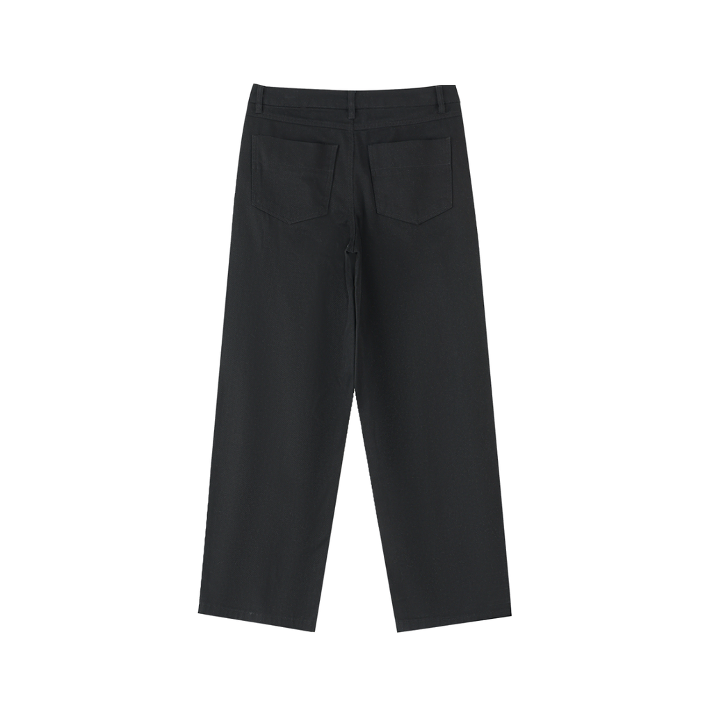 MountainStarGalaxy Men’s Heavyweight Cotton Straight-Leg Pants Black