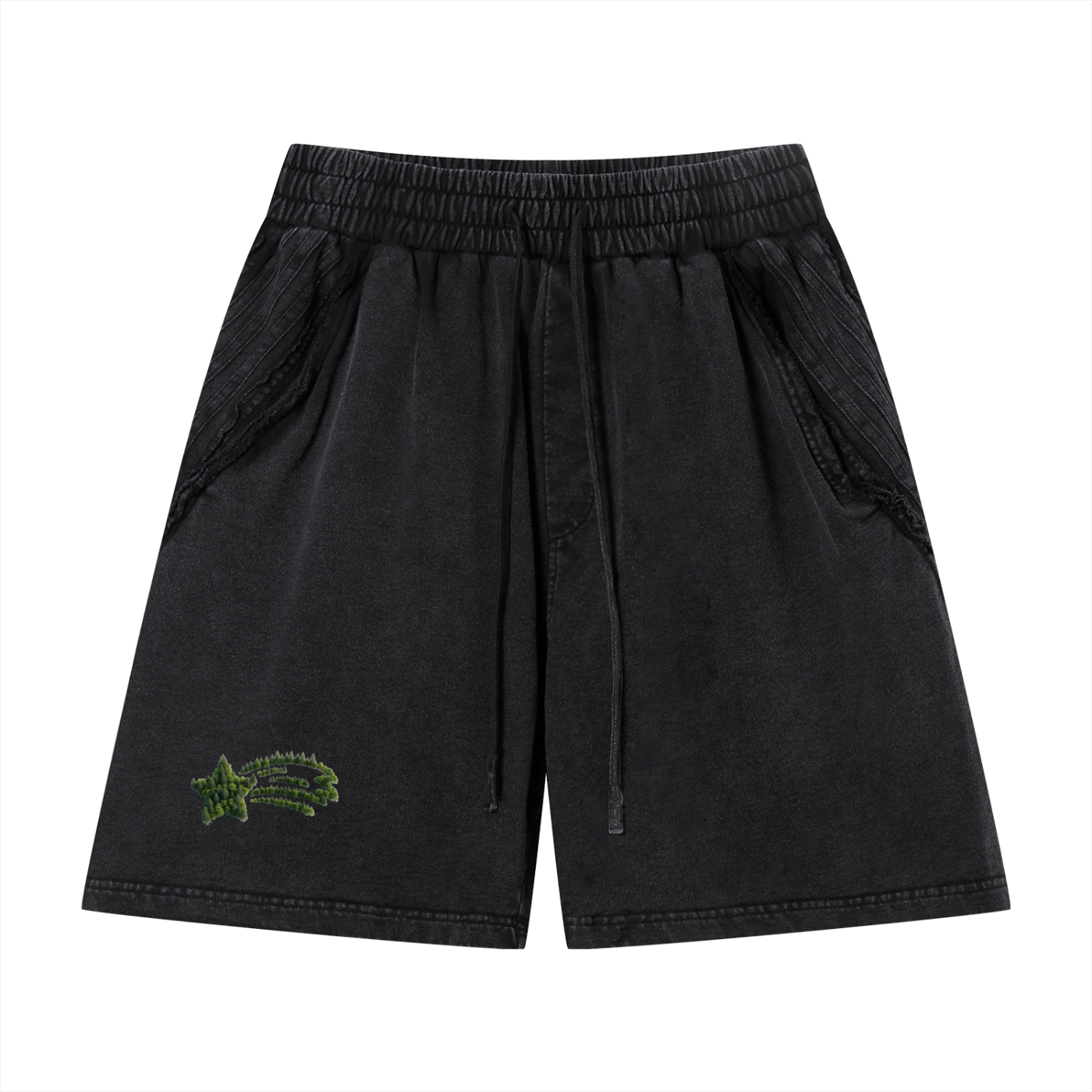 MountainStarGalaxy Vintage Wash Raw Edge Shorts