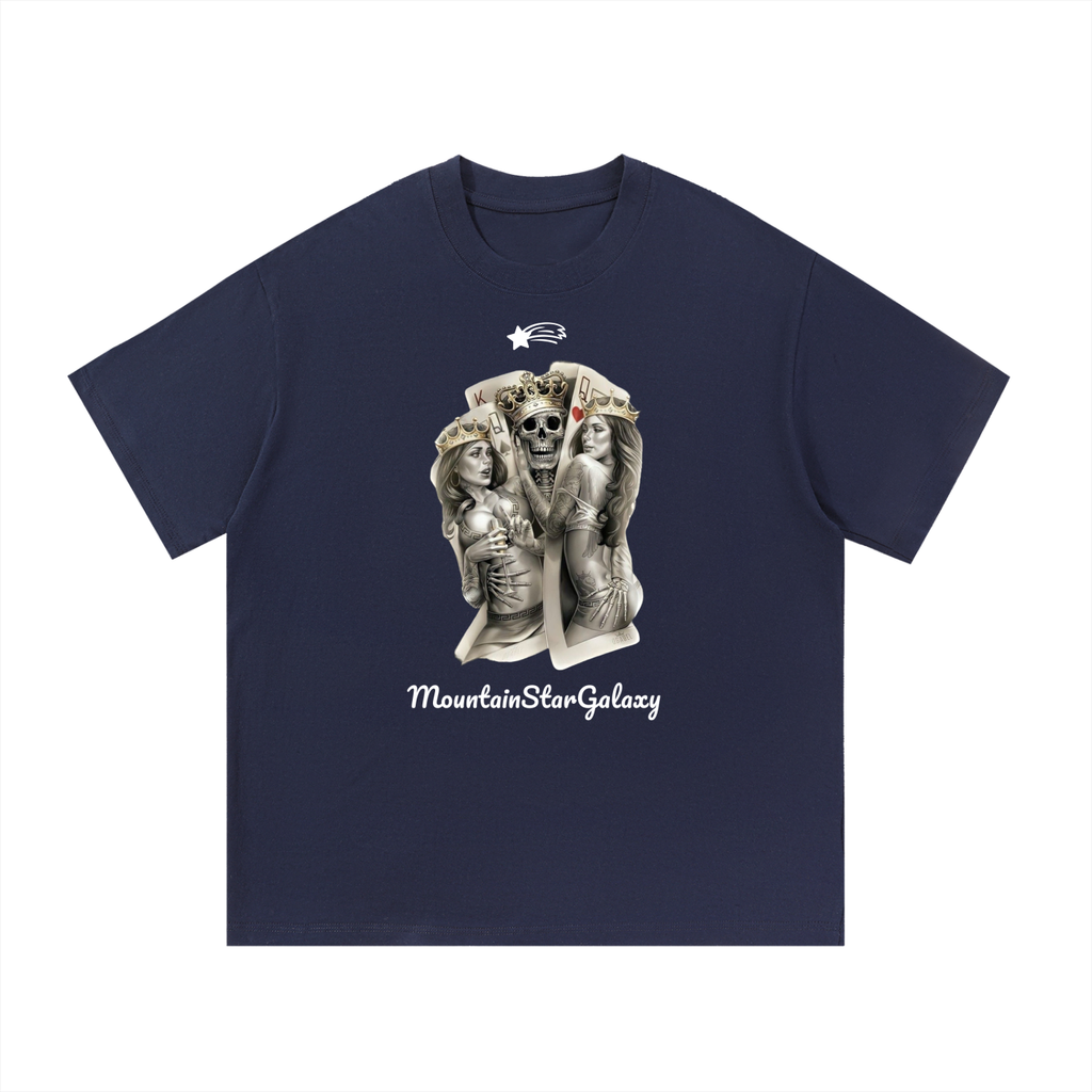 MountainStarGalaxy Unisex Essential Cotton Shirt Navy Blue