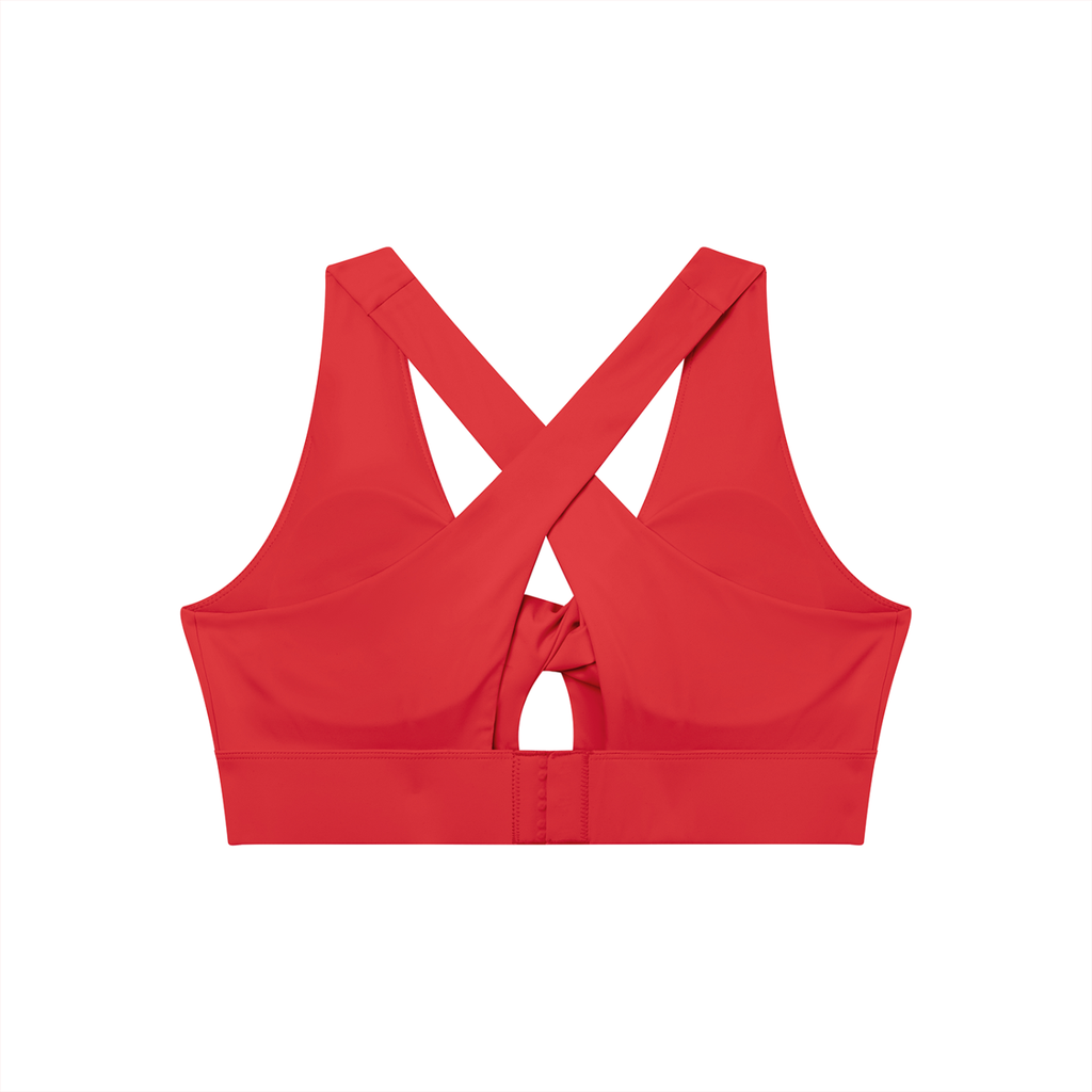 MountainStarGalaxy Women's Twist Front V-Neck Sports Bra