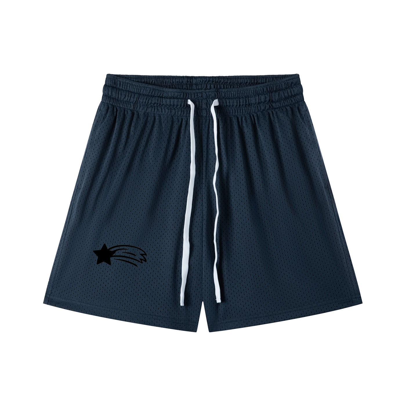 MountainStarGalaxy Unisex Mesh Drawstring Shorts Navy Blue