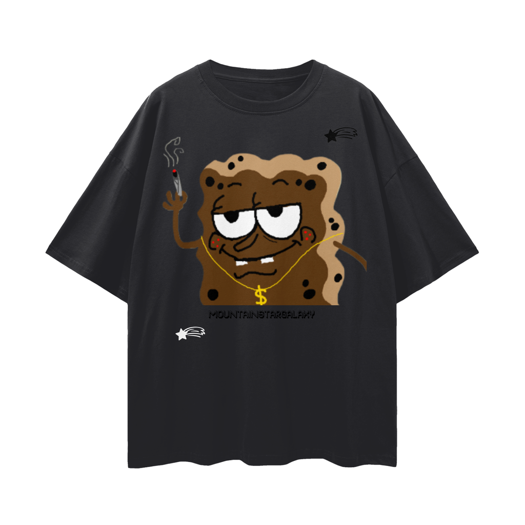 MountainStarGalaxy Unisex Loose Drop Shoulder Shirt Black Beauty