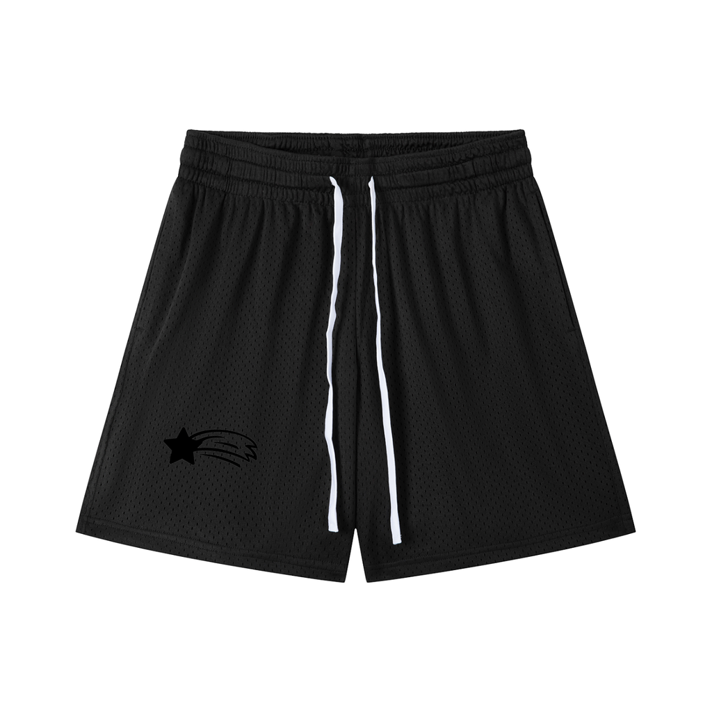 MountainStarGalaxy Unisex Mesh Drawstring Shorts Black