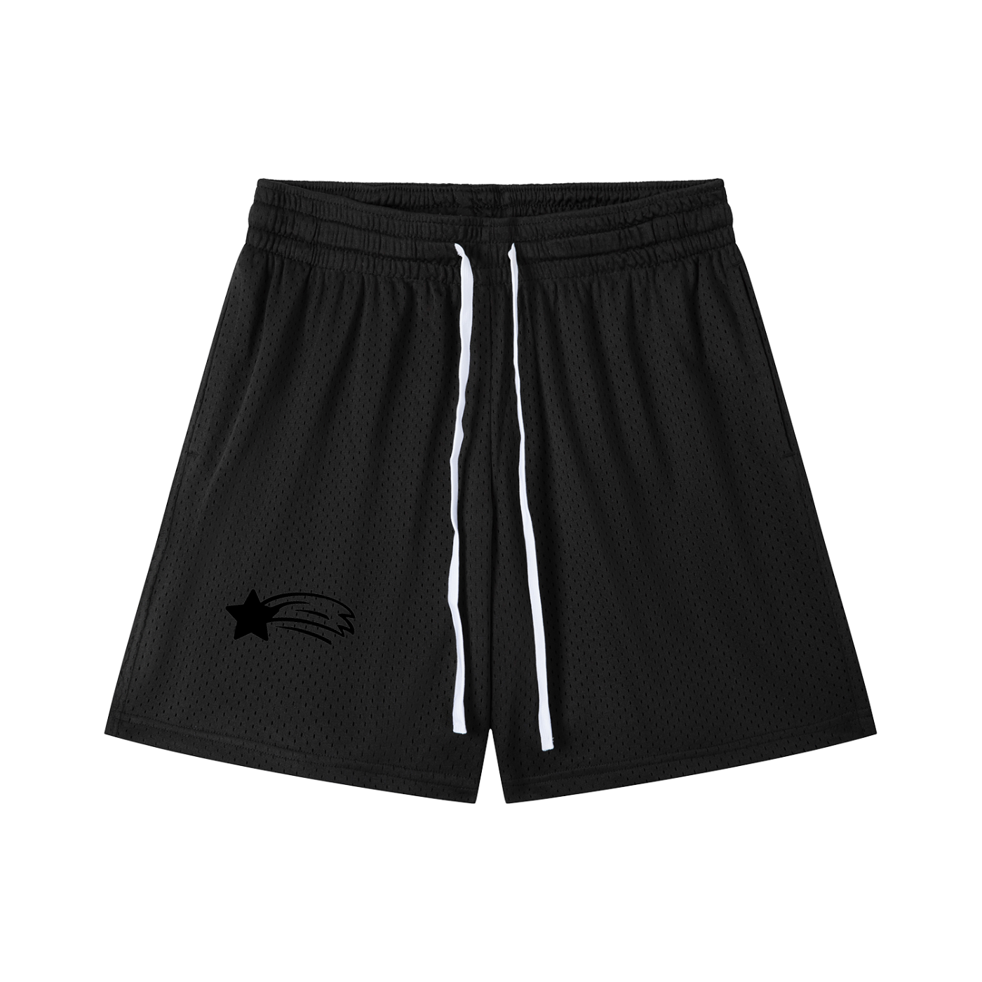 MountainStarGalaxy Unisex Mesh Drawstring Shorts Black