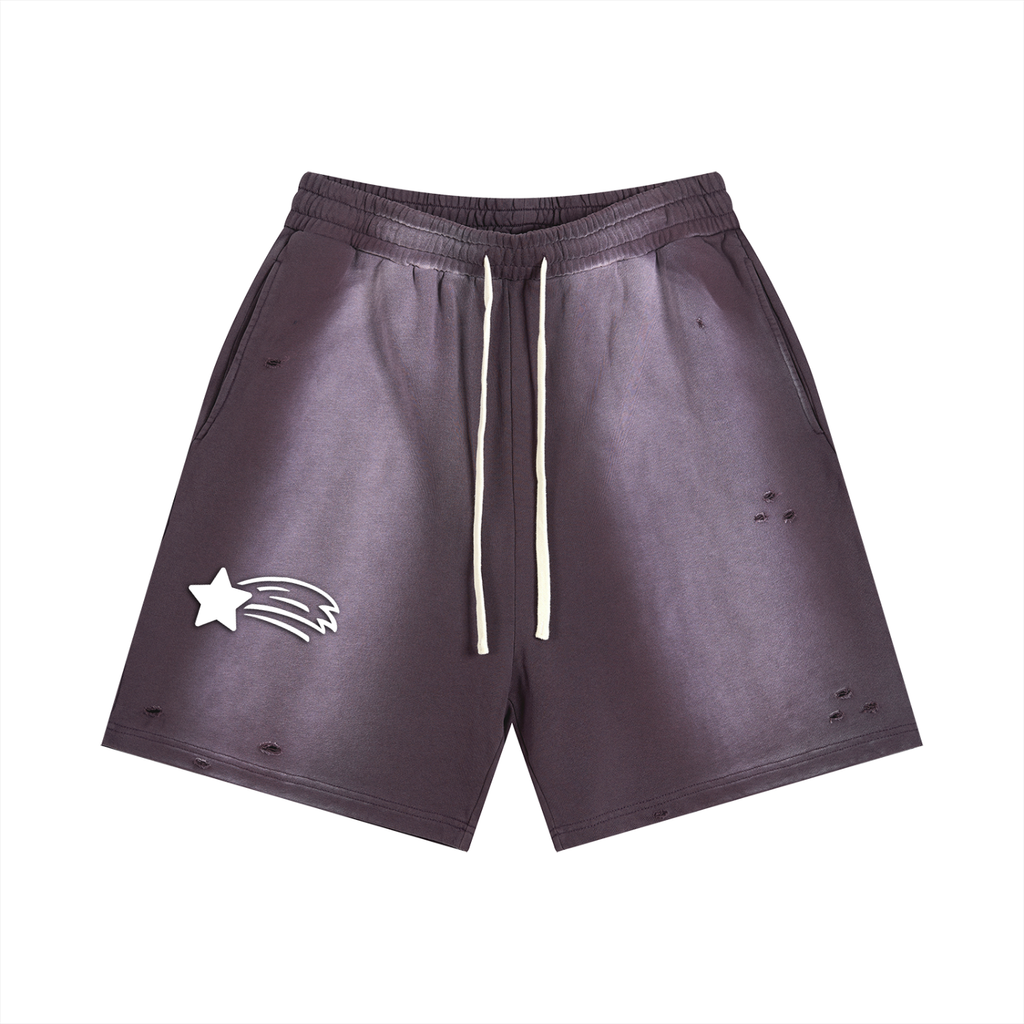 MountainStarGalaxy Sun Fade Distressed Shorts