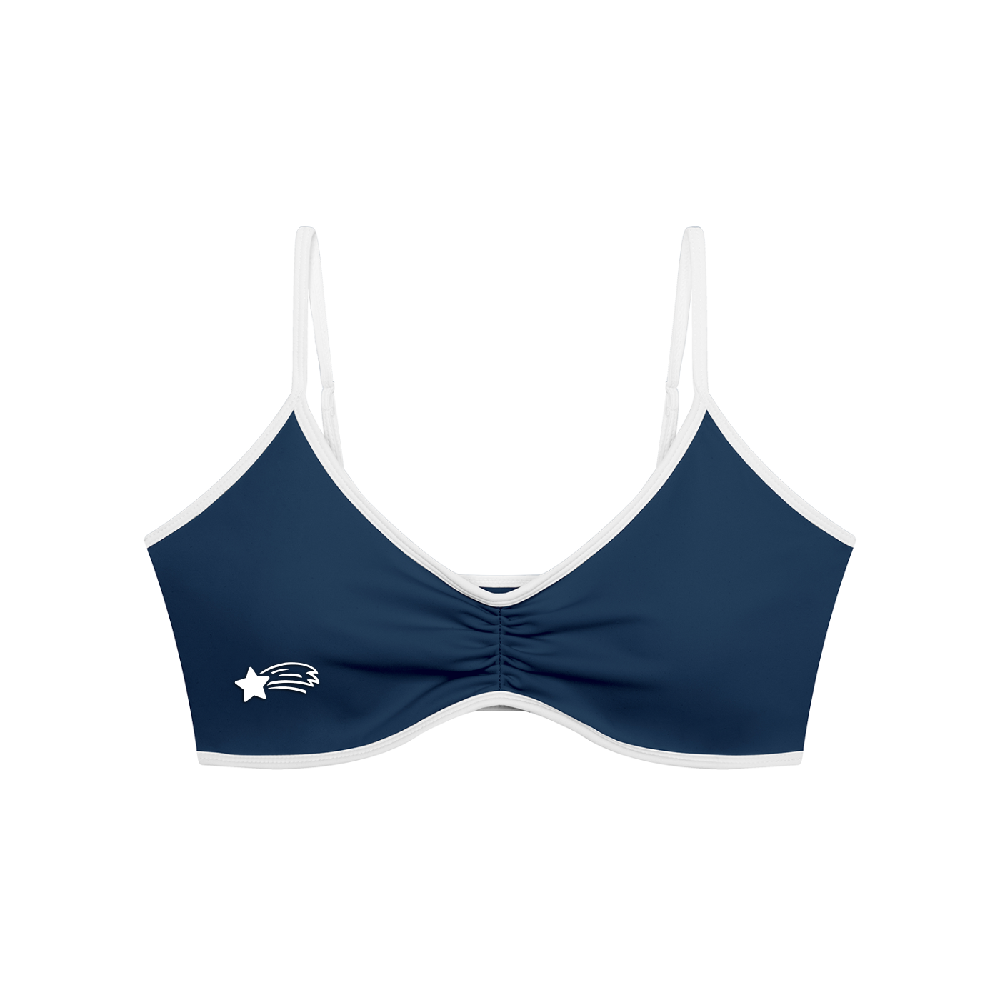 MountainStarGalaxy Women's Color Block Ruched V-Neck Sports Bra
