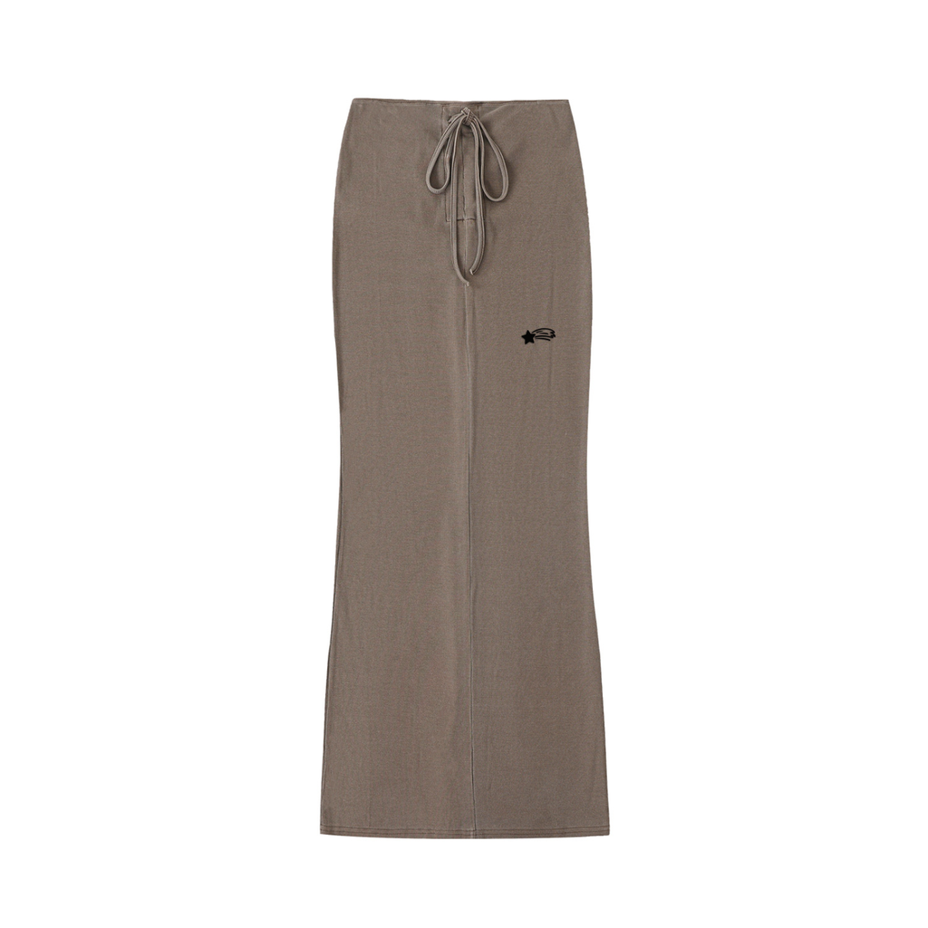 MountainStarGalaxy Women’s Dyed Washed Drawstring Maxi Skirt