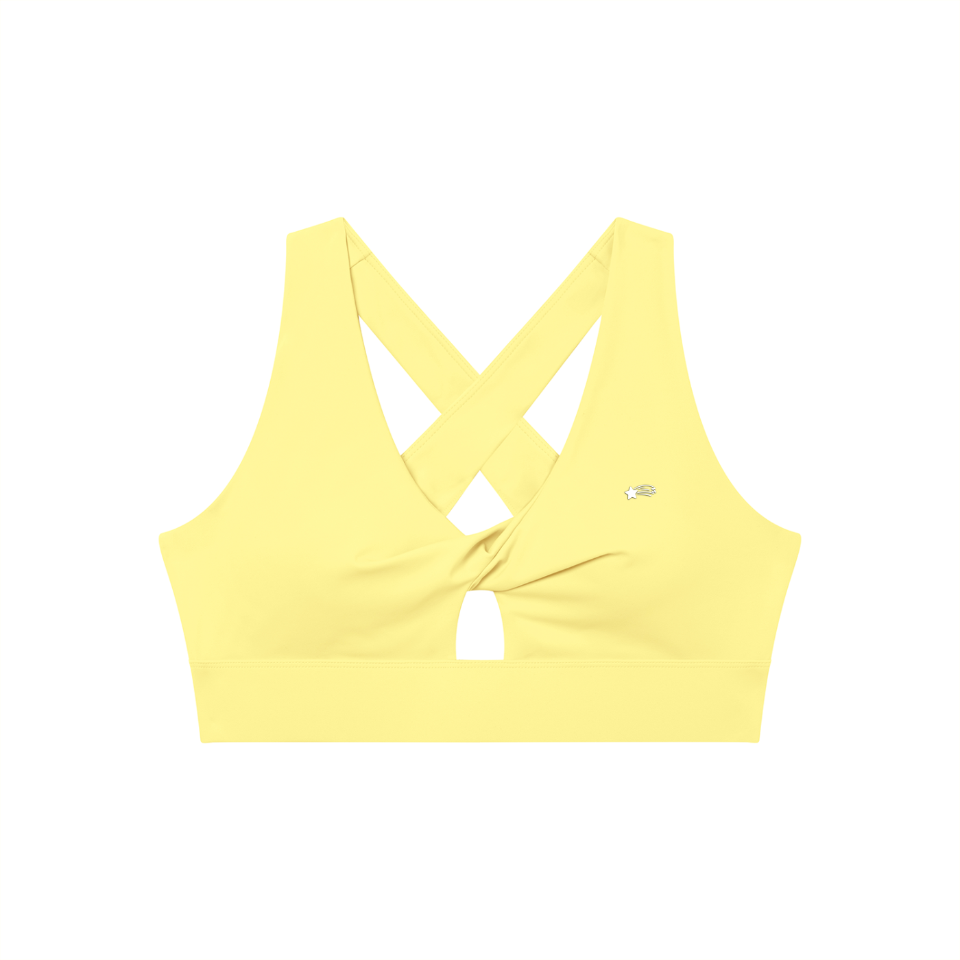MountainStarGalaxy Women's Twist Front V-Neck Sports Bra