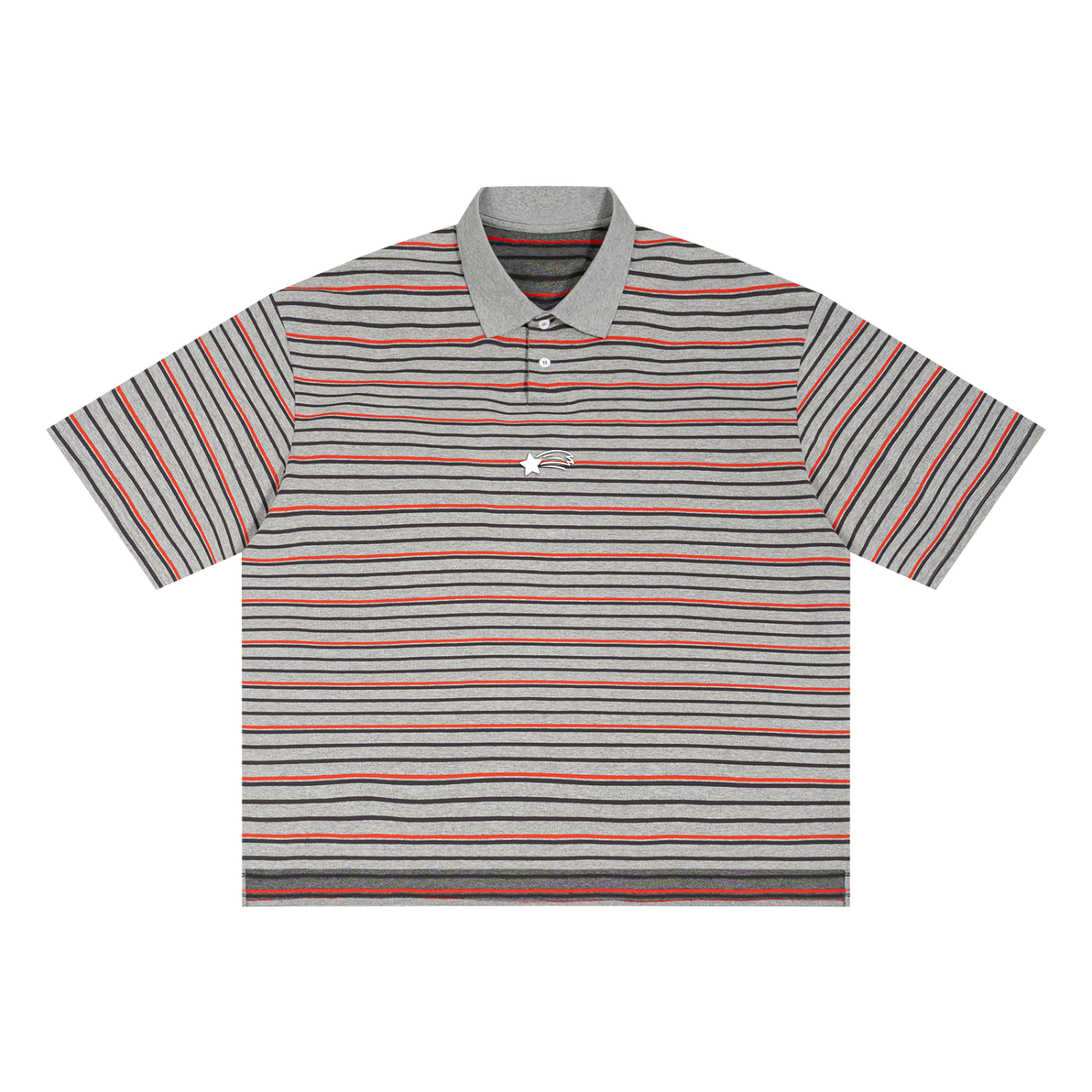 MountainStarGalaxy Unisex Striped Boxy Collared Polo Shirt