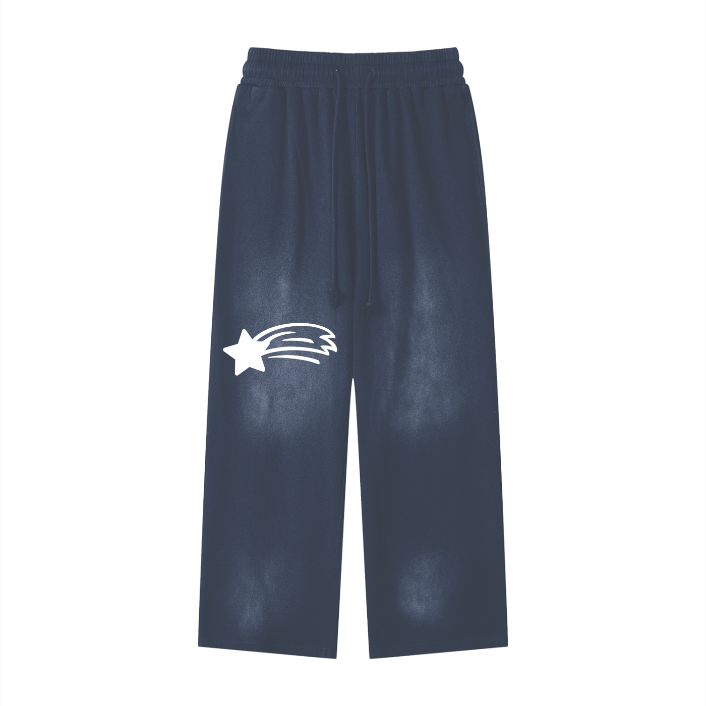 MountainStarGalaxy Unisex Sunfade Loose Fit Cotton Sweatpants Gray Blue