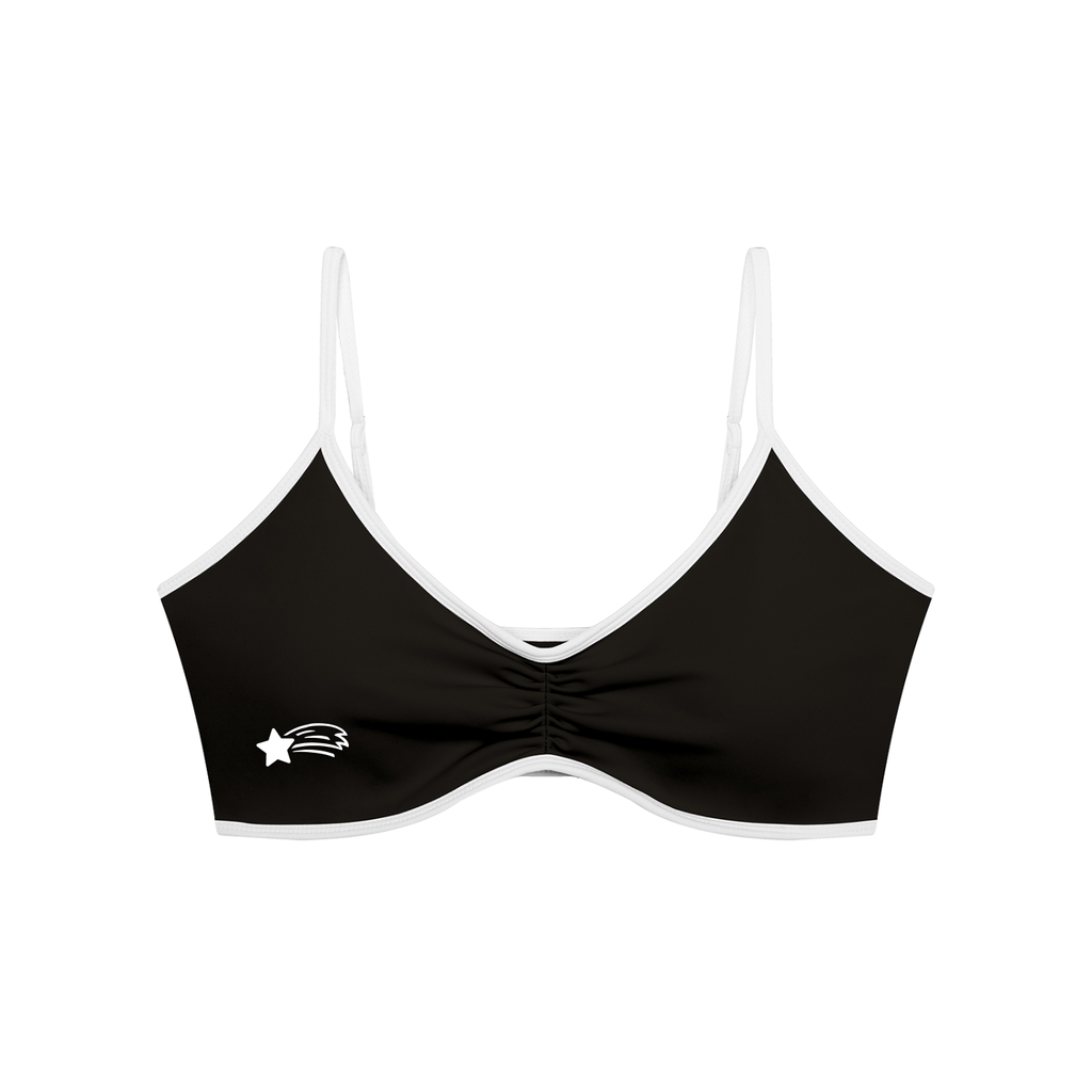 MountainStarGalaxy Women's Color Block Ruched V-Neck Sports Bra