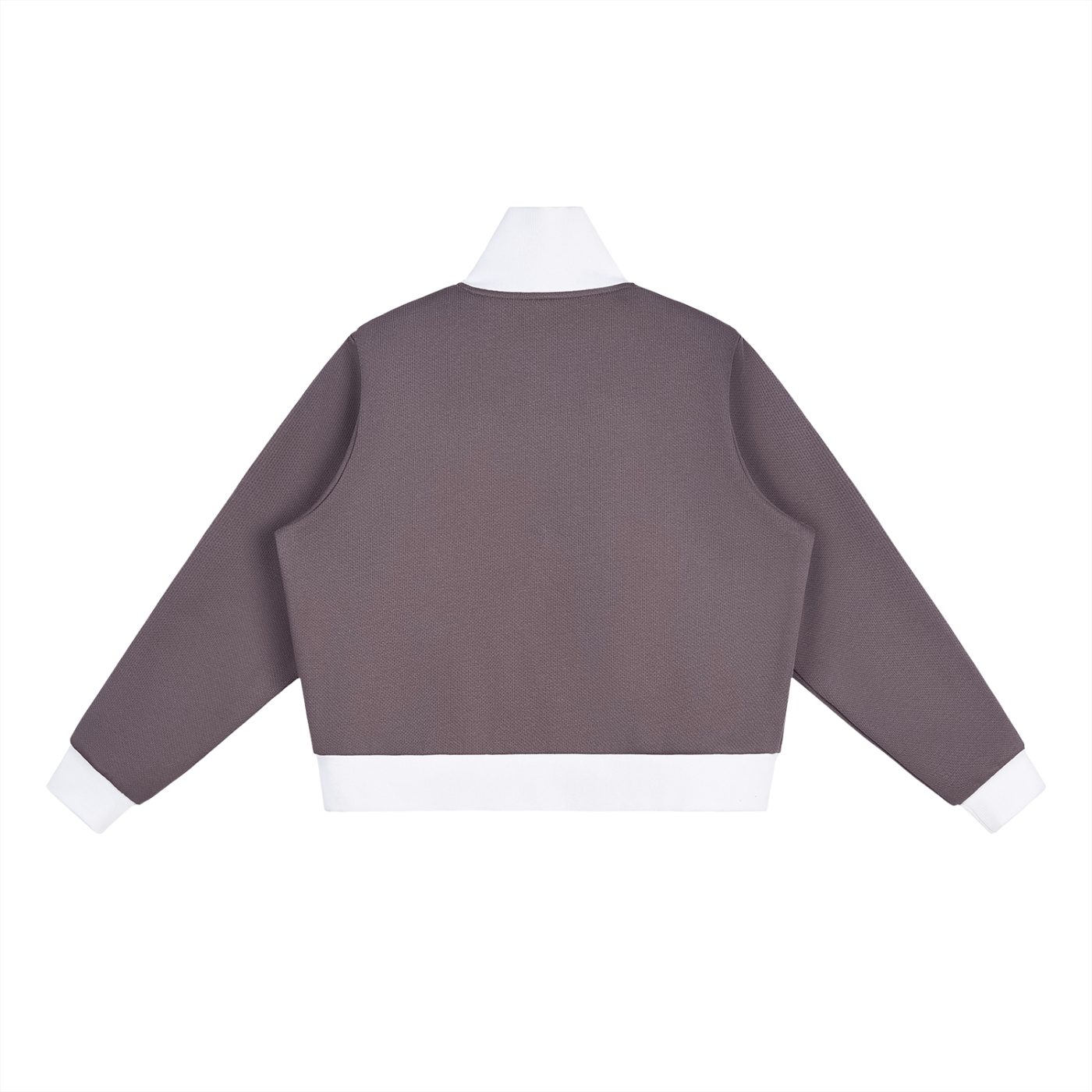 MountainStarGalaxy Contrast Side Stripe Fleece Cropped Track Jacket Plum Purple