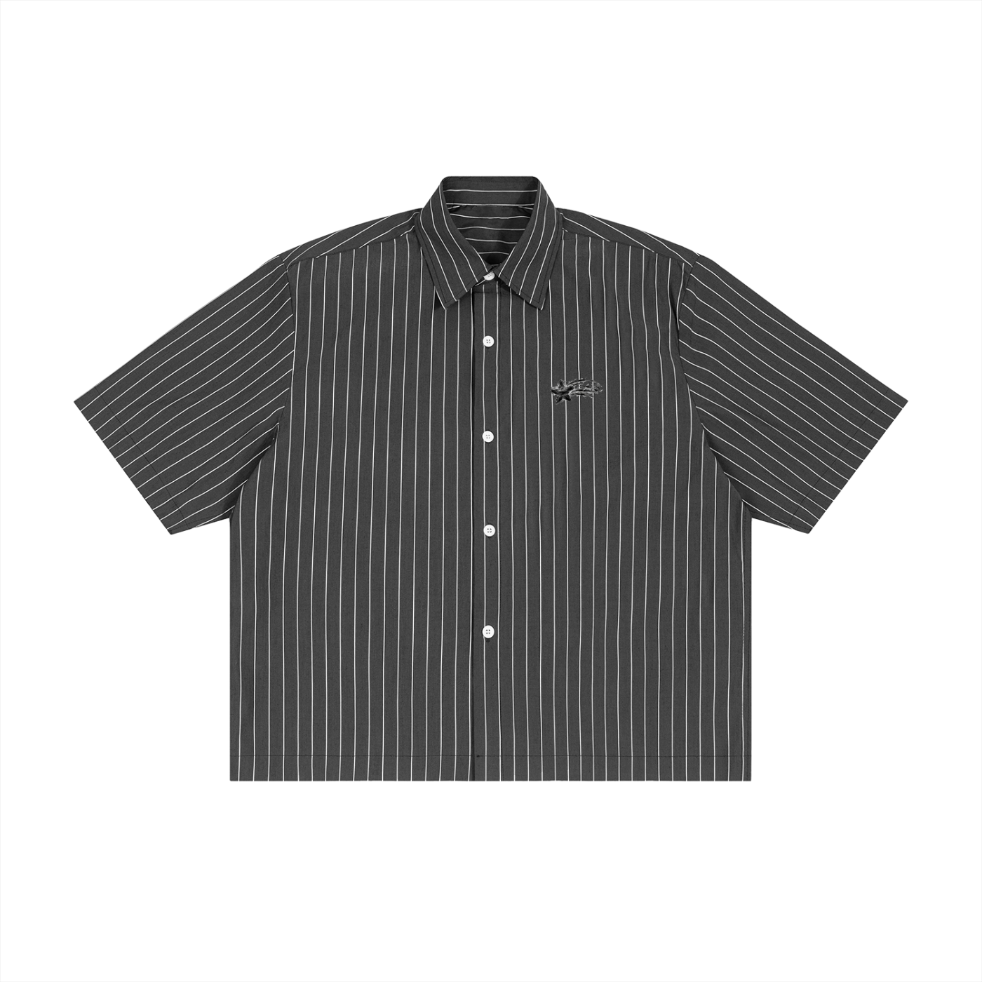 MountainStarGalaxy Unisex Striped Boxy Button-Up Shirt