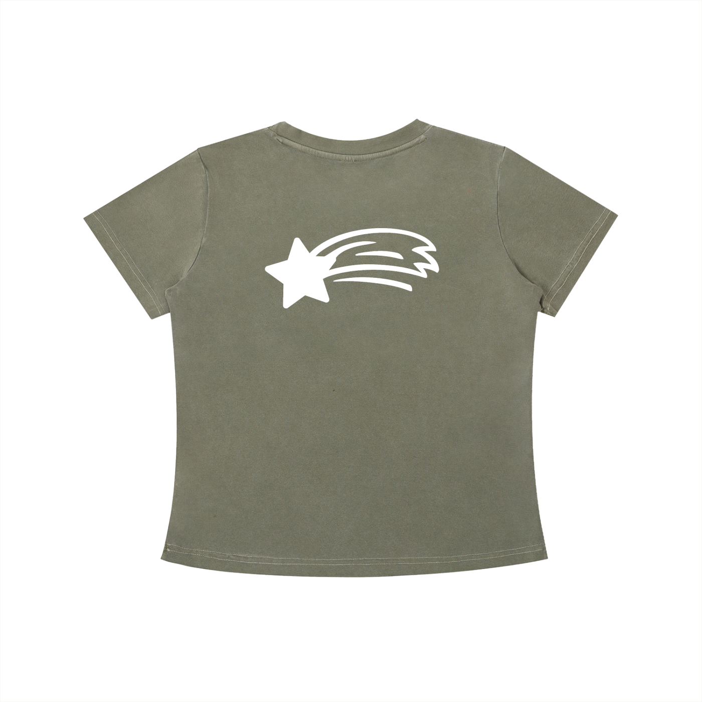 MountainStarGalaxy Women’s Vintage Wash Slim Fit Shirt Army Green