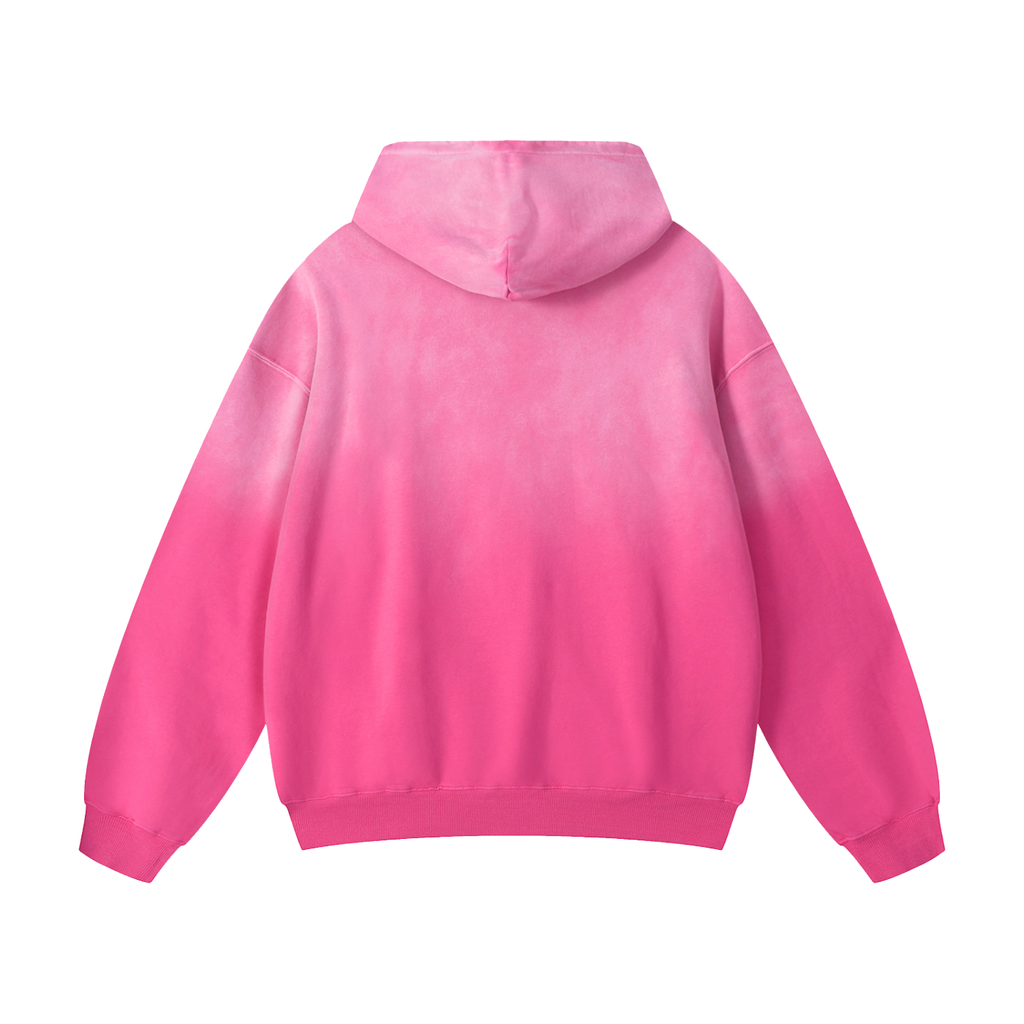 MountainStarGalaxy Heavyweight Sunfade Oversized Hoodie Pink